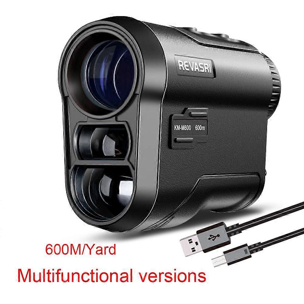 Revasri  Rechargeable Golf Laser Rangefinder 600M Multi-function Telescope with Flag-Lock Slope Pin Distance Meter