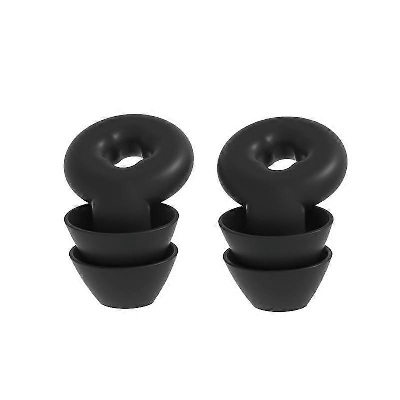 Soft Ear Plugs for Noise Reduction Waterproof Silicone Ear Plug for Sleeping Airplanes Noise Sensitivity Black