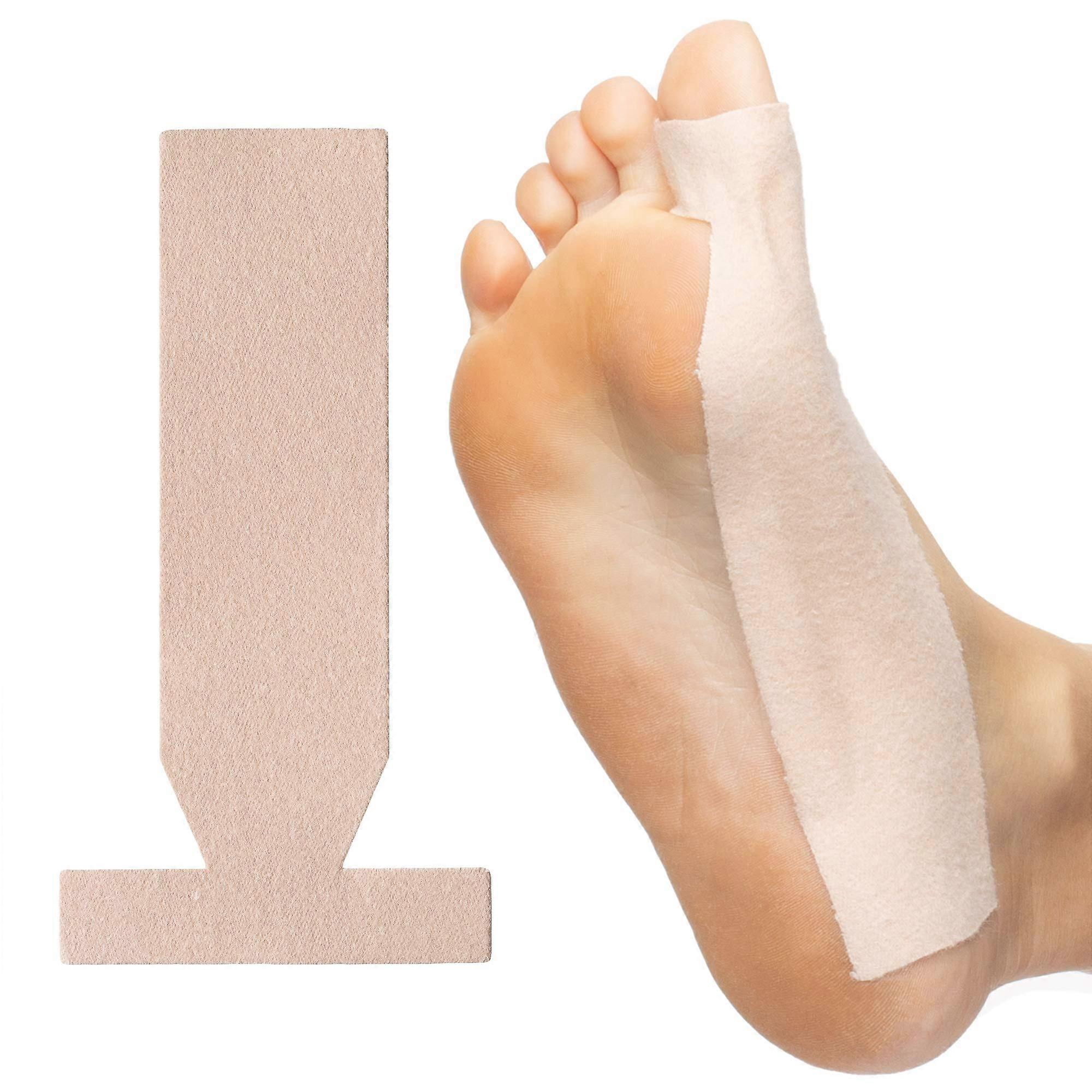 Turf Toe T-Straps - 10 Pack Moleskin Splints for Big Toe Injuries - Adhesive Toe Straighteners