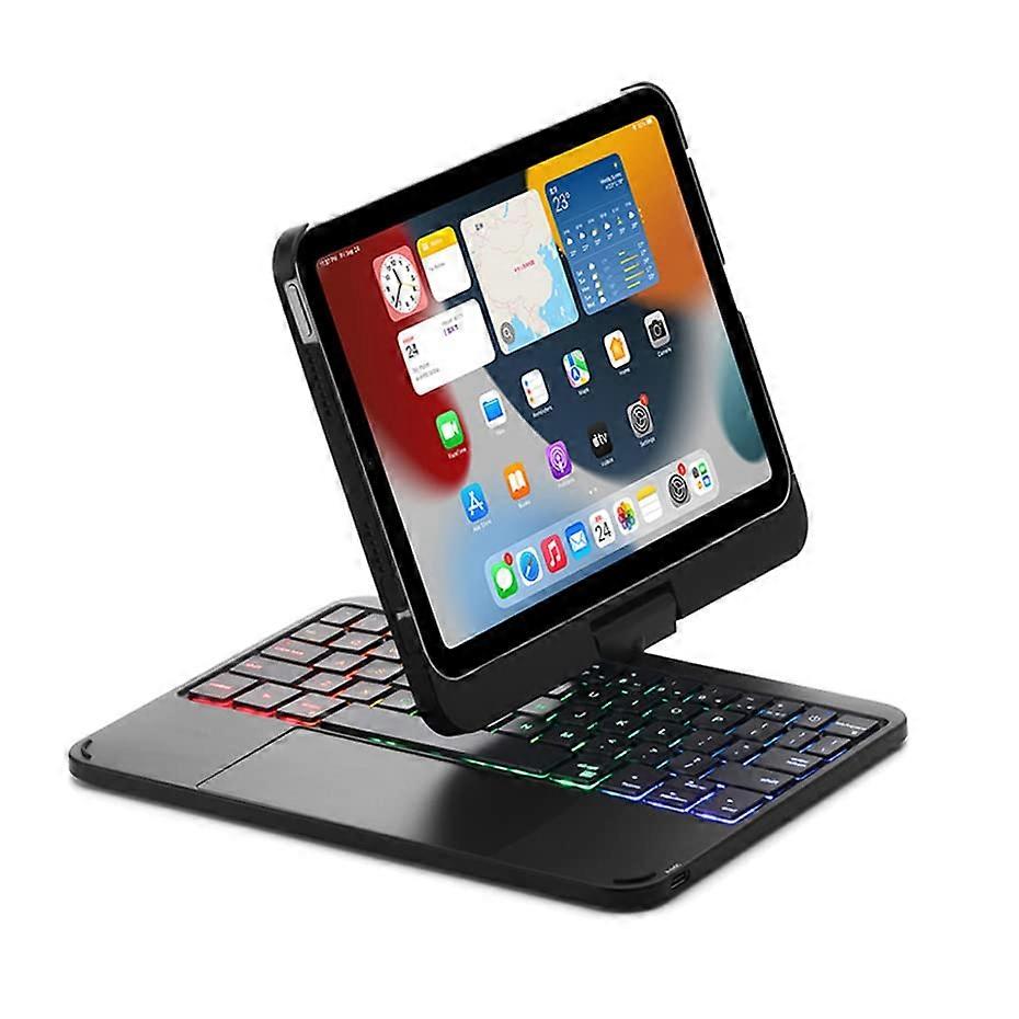 Magnetic 360 Rotating iPad Mini 6th Keyboard Generation Case Touchpad 7 Colors Backlit