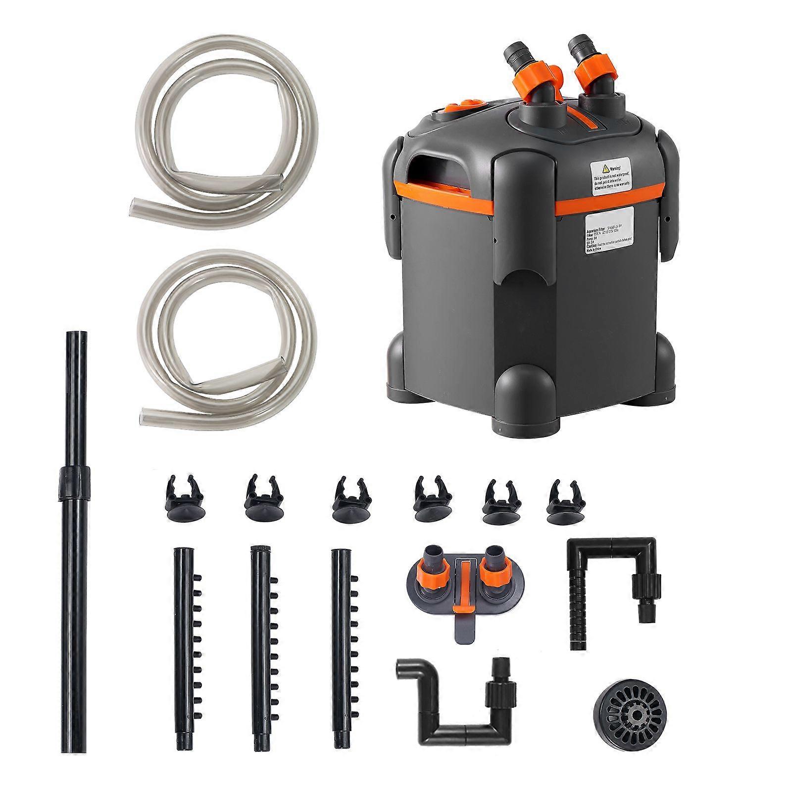 Φίλτρο ενυδρείου 172GPH, φίλτρο δοχείου 30 γαλόνι, εξαιρετικά αθόρυβο, με προστασία UV, για δεξαμενές ψαριών, 8W