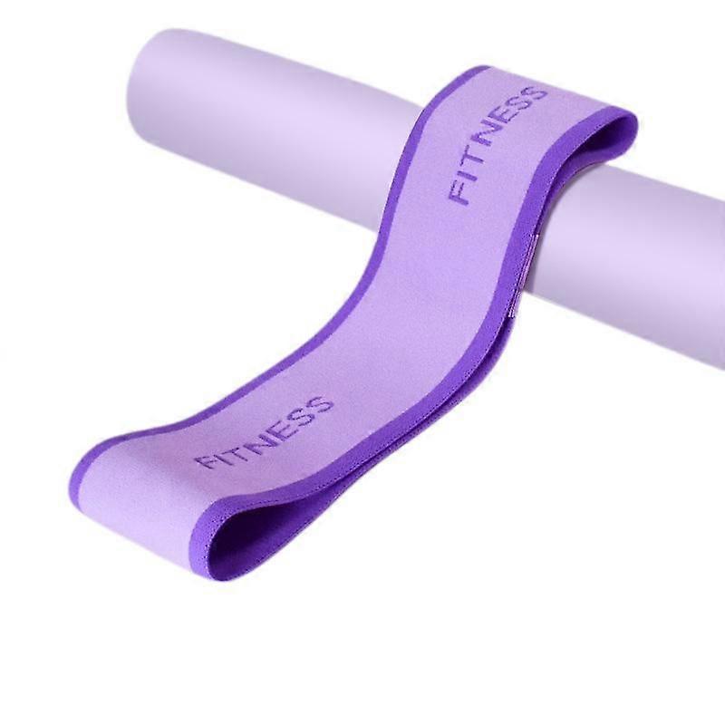 Leg and Glute Resistance Band, Non-Slip and Rolling Elastic Workout Bootstrap for Squat Glutes (Hibiscus Purple 80lbs Size M)