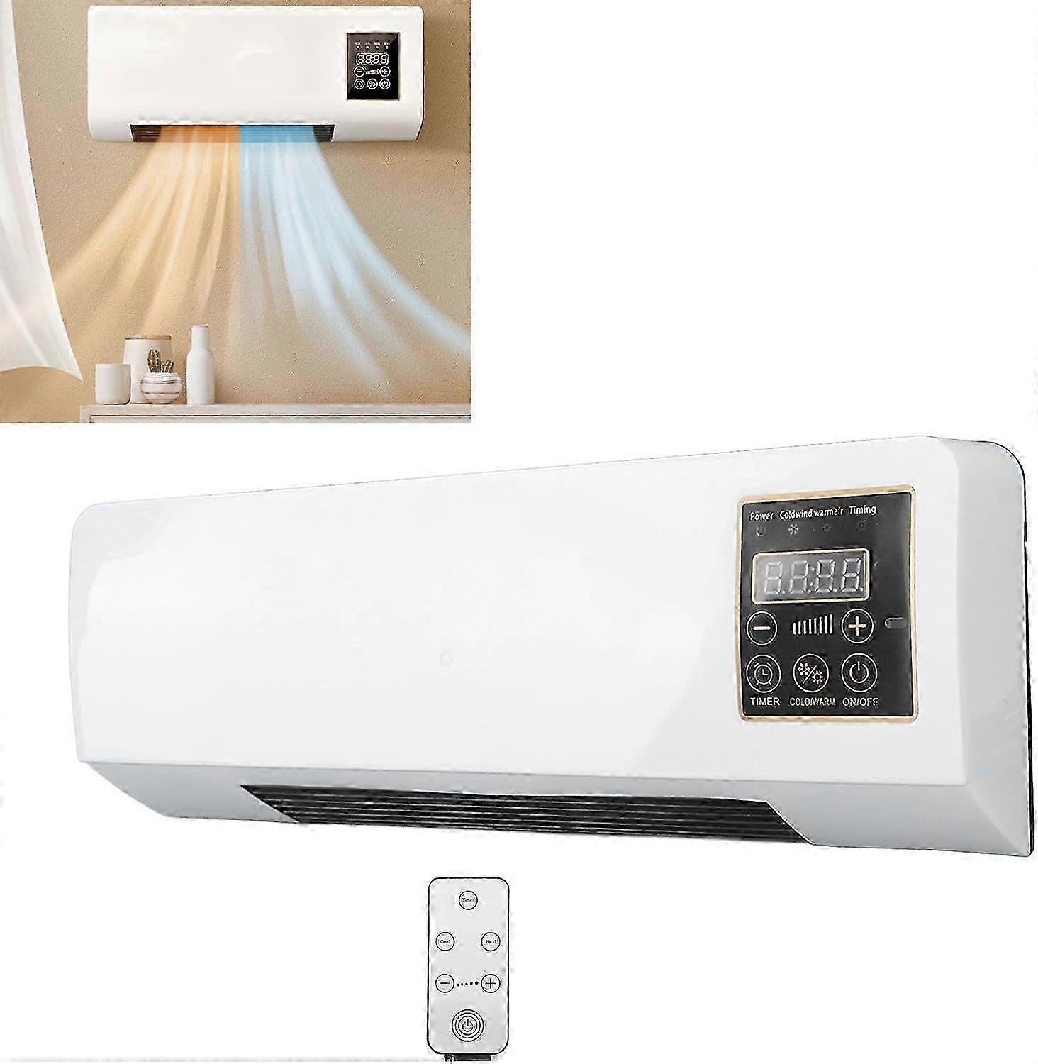 50% Conditioner Combo Fan with Remote Control Offer 2 in 1 Wall Mounted Heater Small Air
