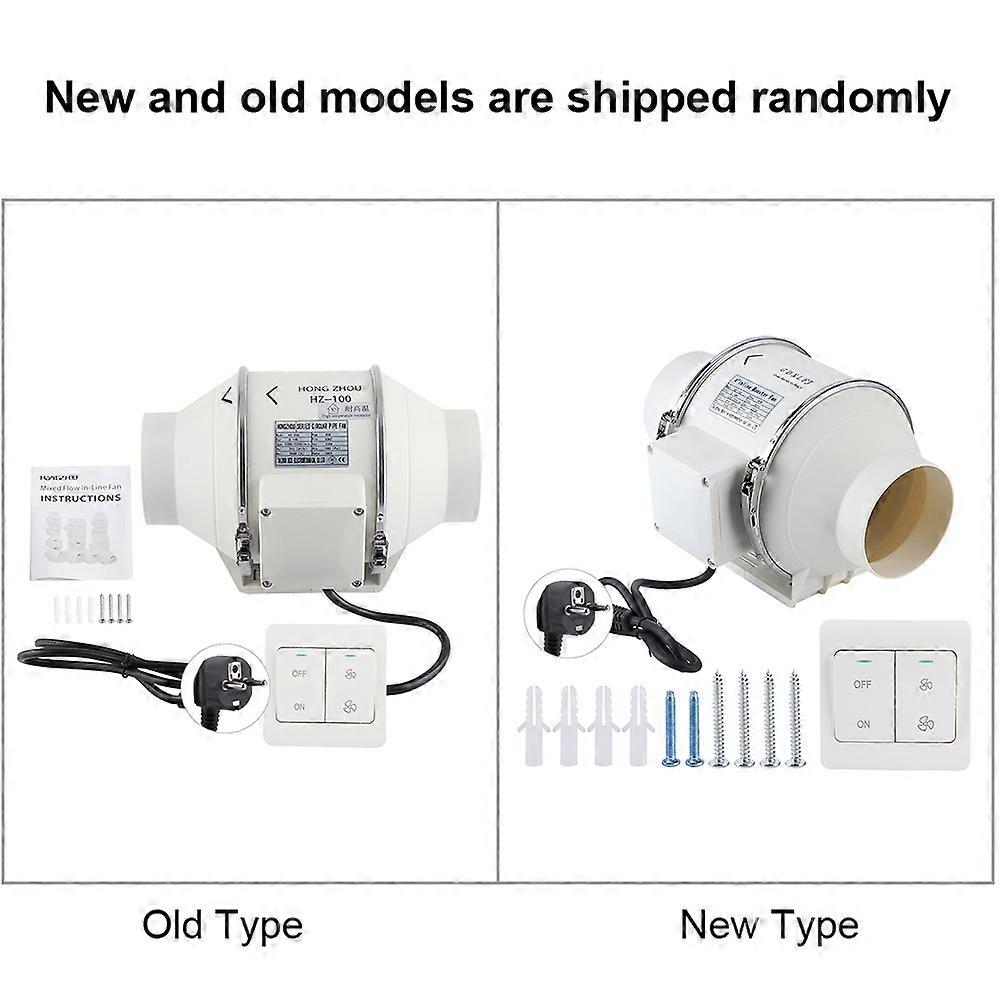 High Efficiency Inline Duct Fan Air Extractor Bathroom Kitchen Ventilation System   40W