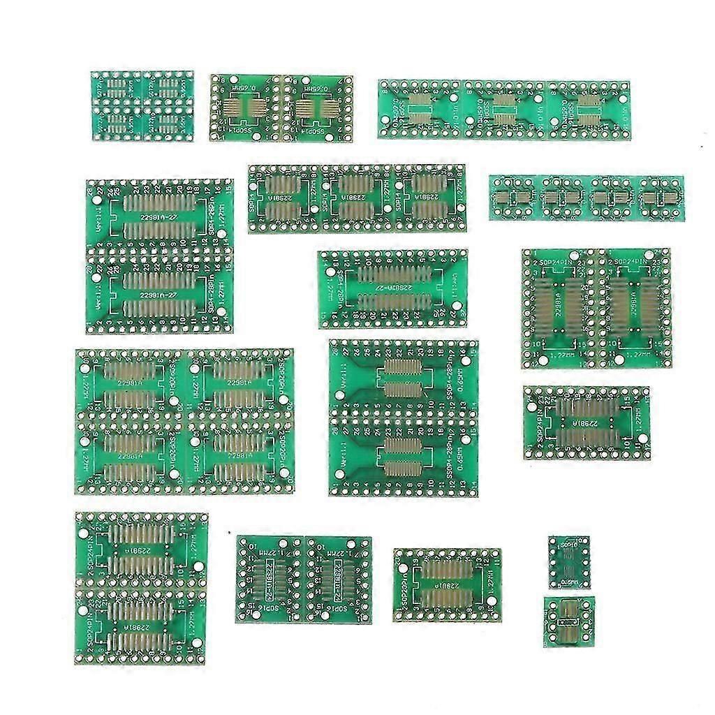 35PCS PCB Board Kit SMD στροφή στο πιάτο μετατροπέων προσαρμοστών DIP SOP MSOP SSOP TSSOP SOT23 8 10 14 16 20 28 SMT στη βουτιά