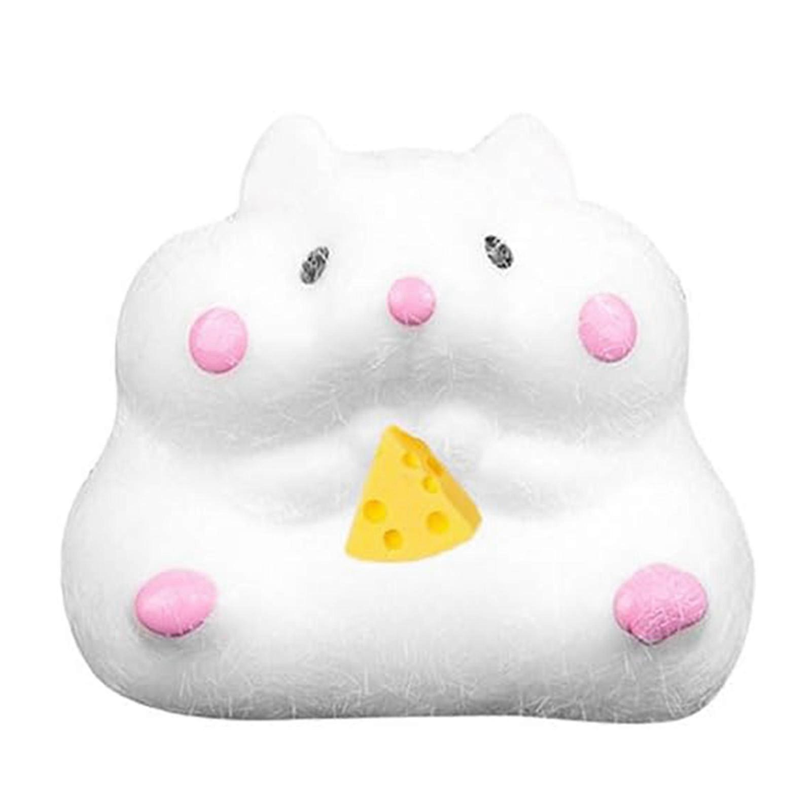 Cute Hamster Squshie Toy Portable Adorable Stress Relief Toy for Adults Kids Ultra-Soft Decompression Toy for Office