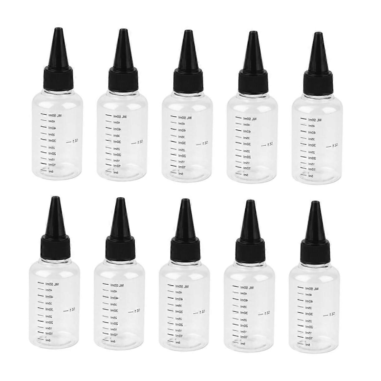 Squeezable Tip Dropper Bottles 15 Pack Empty Bottles 50ml Travel Bottles Scale for Essential Oils Cleaning Products