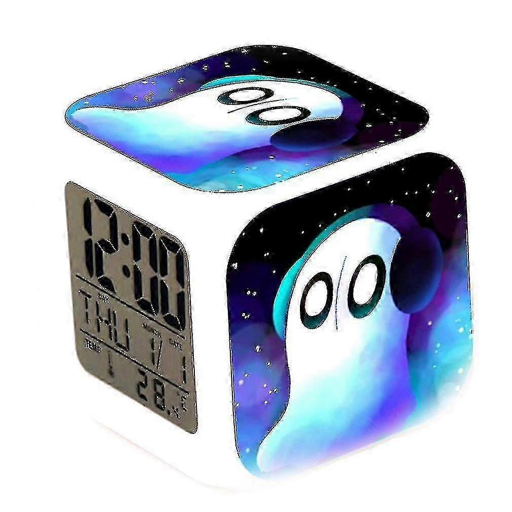 Undertale Thermometer Glow Cube Alarm Clock Square Color Children's Small Thermometer Glow