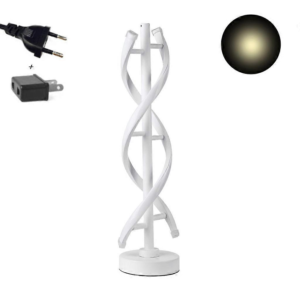 SpiraI LED Table Lamps White Dimmable Beside Light with for Touch Controller Decorative Lamp for Home Living Room and Of