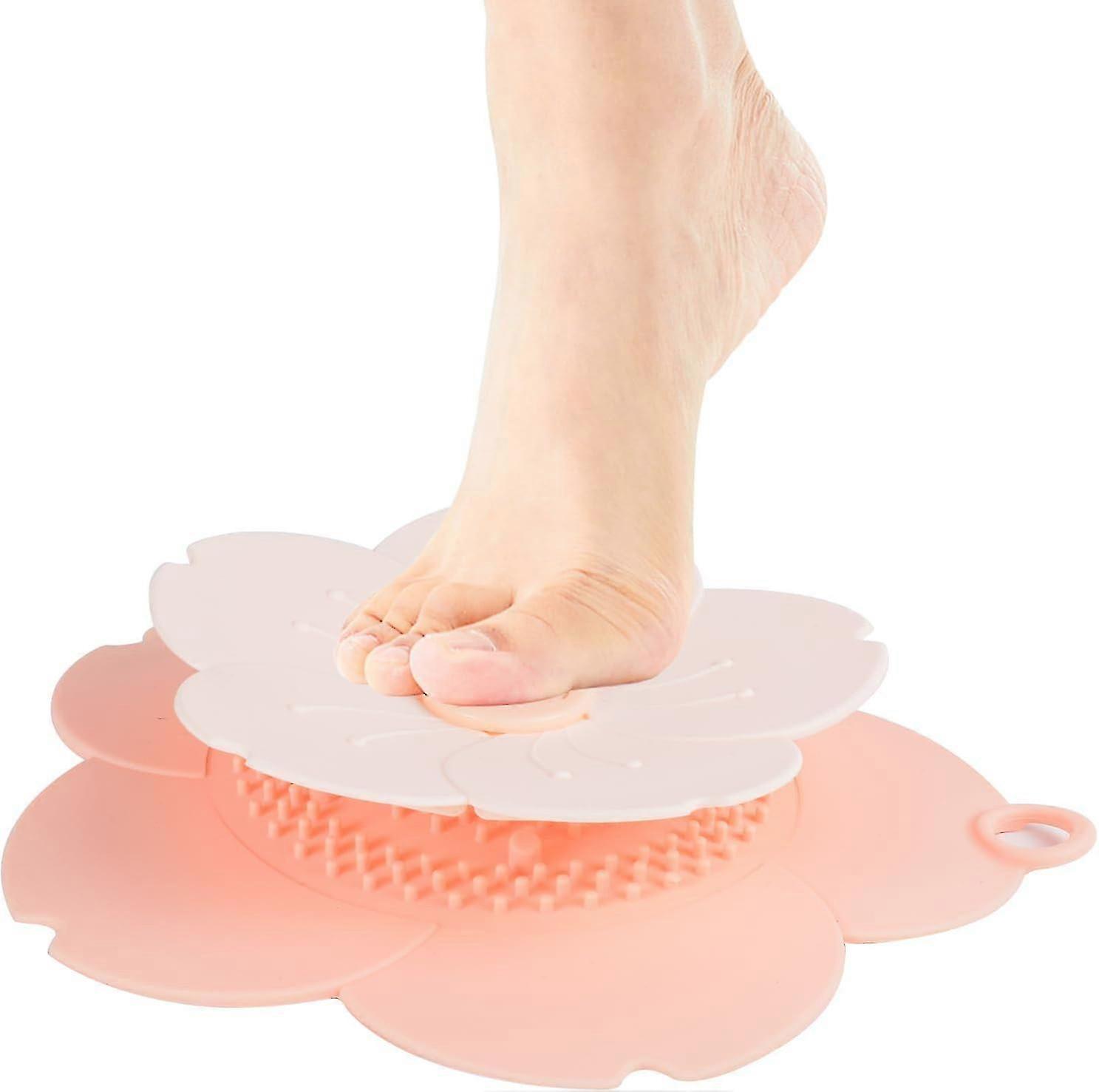 シャワードレンヘアキャッチャー、6.49-6.88inシリコンバスタブストレーナー、2-in-1タブストッパー-ピンク