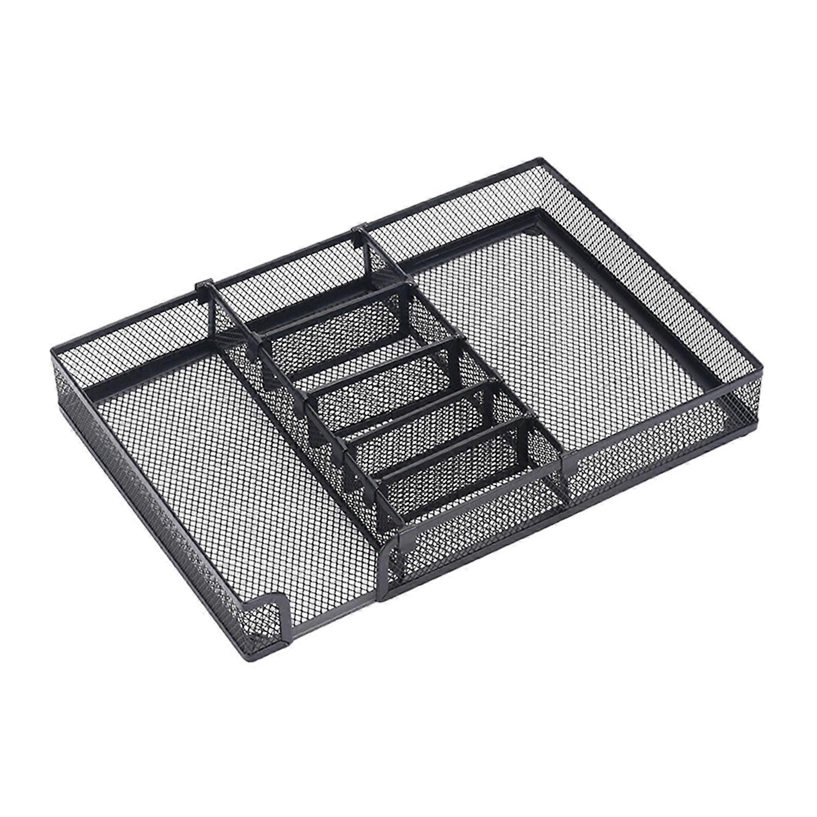 Mesh Desk Organizer Sturdy Multifunction Portable for Drawer School Tabletop