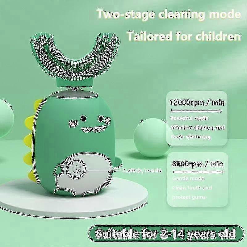 360 Degrees Children Electric Toothbrush(green)
