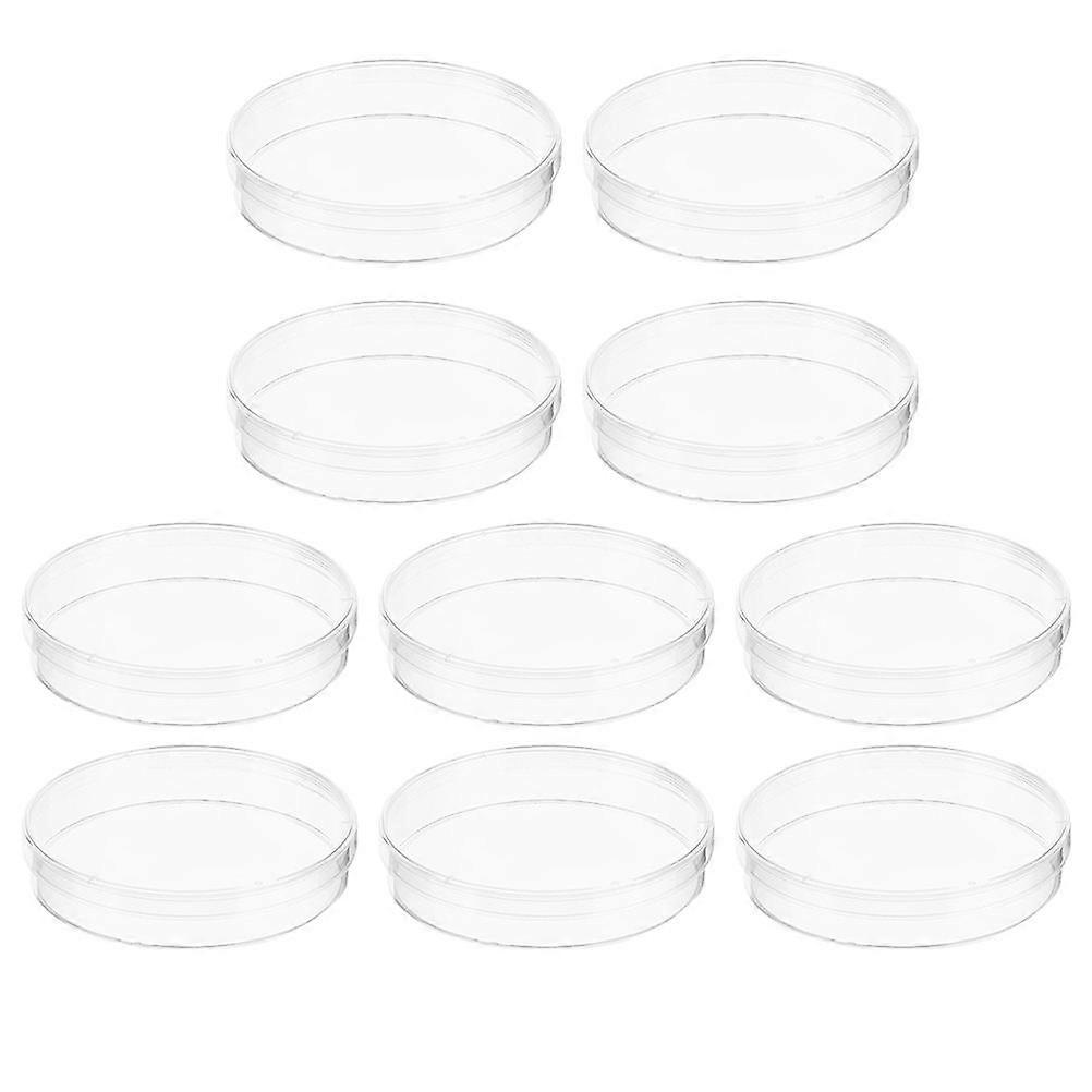 10pcs Transparent Plastic Petri Dishes with Lids – Tissue Culture Plates for Laboratory Biological Analysis, Science Experiments, and Chemistry