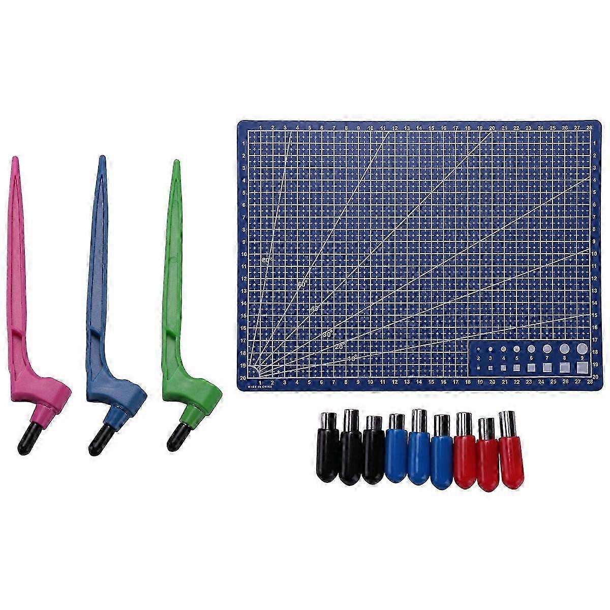 360 Rotating Craft Cutting Tools Set,3Pcs Cutting Tools with 9Pcs 360-Degree Rotating Replacement B