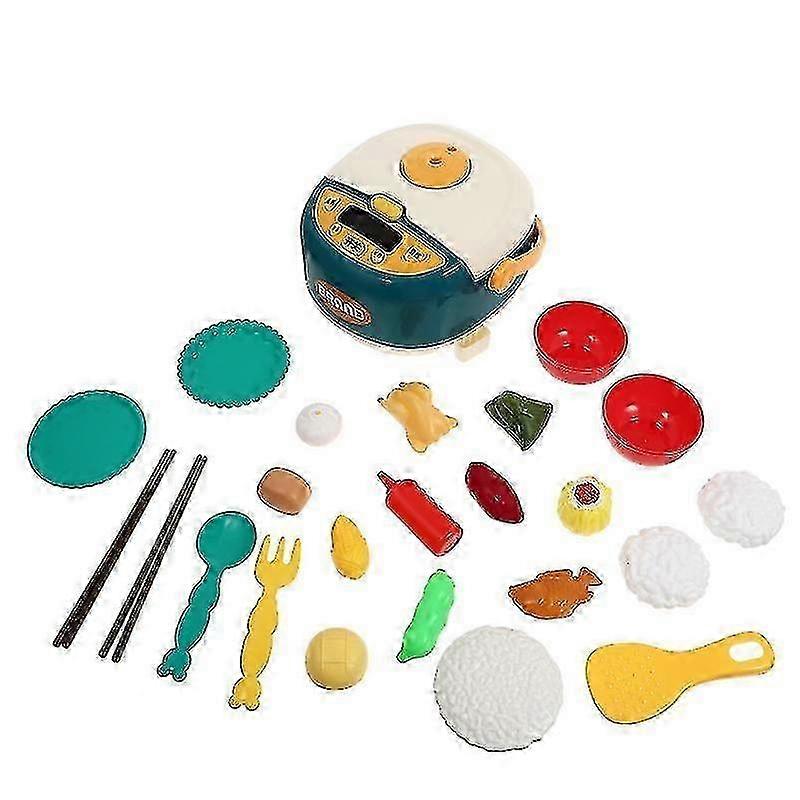 19X19cm Colorful 1 Toy Kitchens & Play Food 1 Set Artificial Electric Cooker Toy Multi-functional Ki