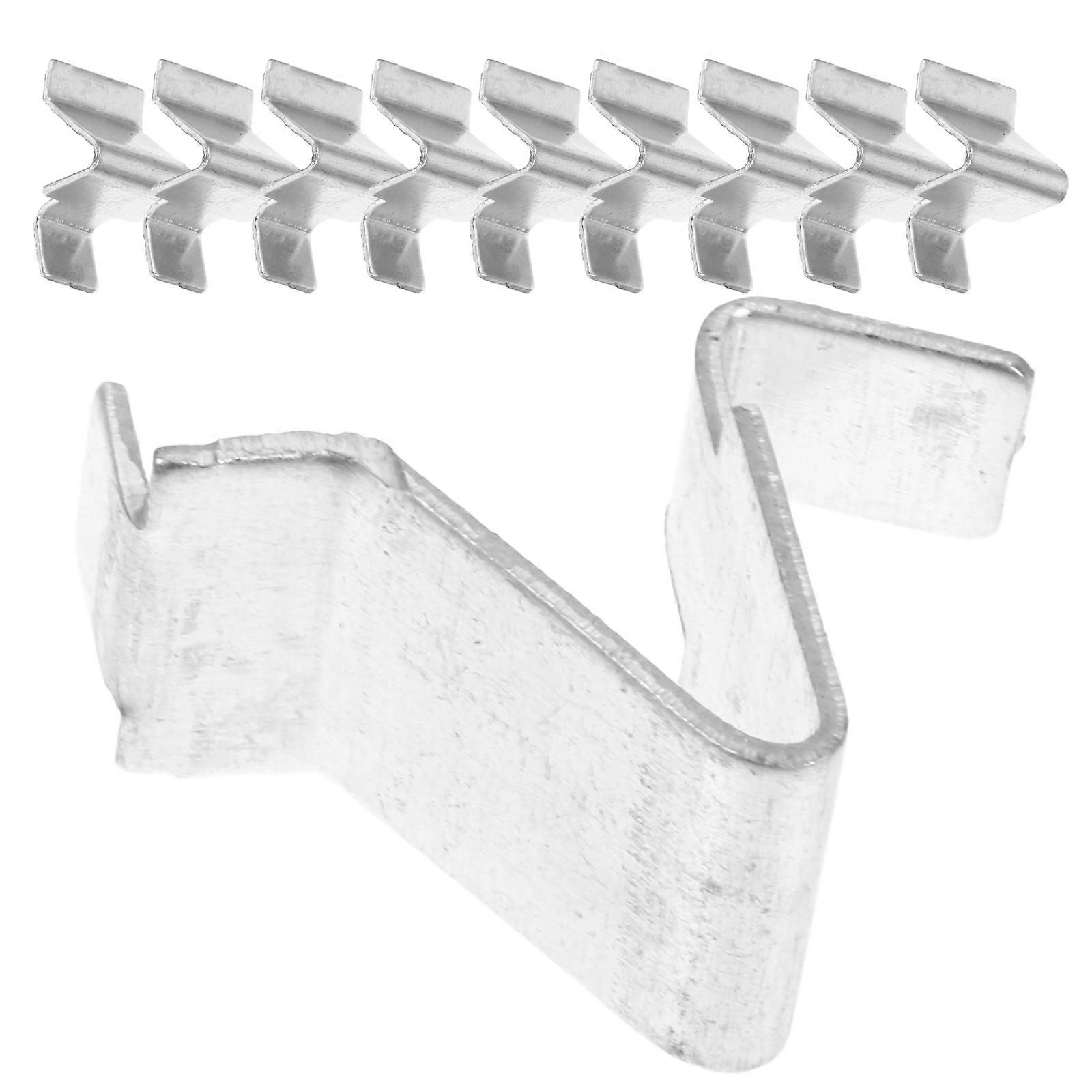10 Pack File Cabinet Laminate Shelf Brackets, Glass Spring Clips, Adjustable Shelving Fixing Clamps for Doors & Iron Silver Hardware Replacement