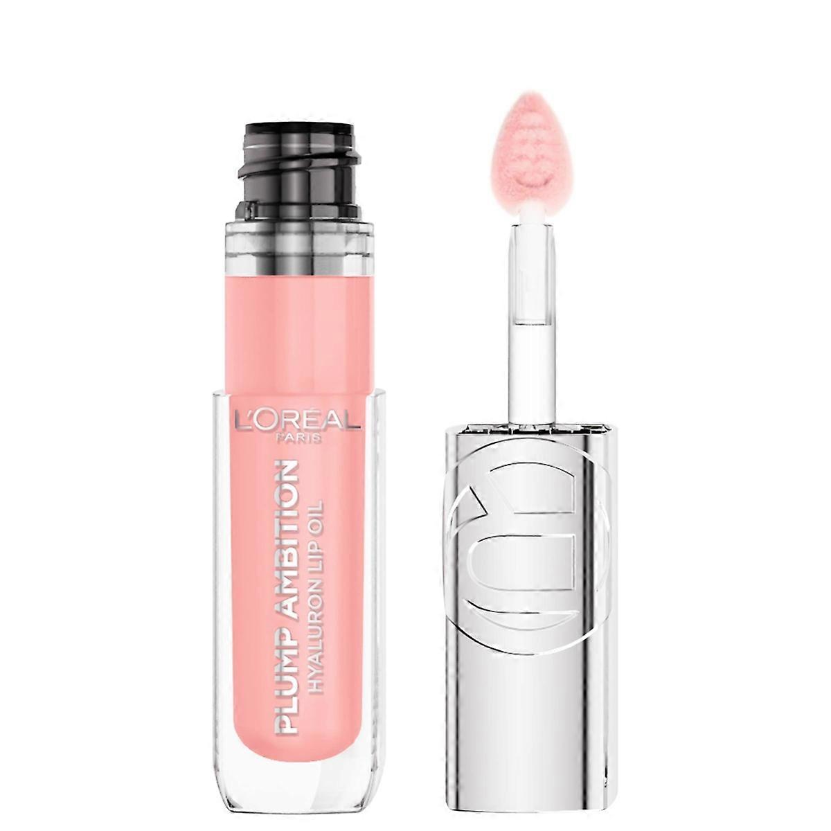 L'oreal Paris Plump Ambition Hyaluron Lip Oil Plumping Lip Gloss, Milky Nu - 0.16 Fl Oz