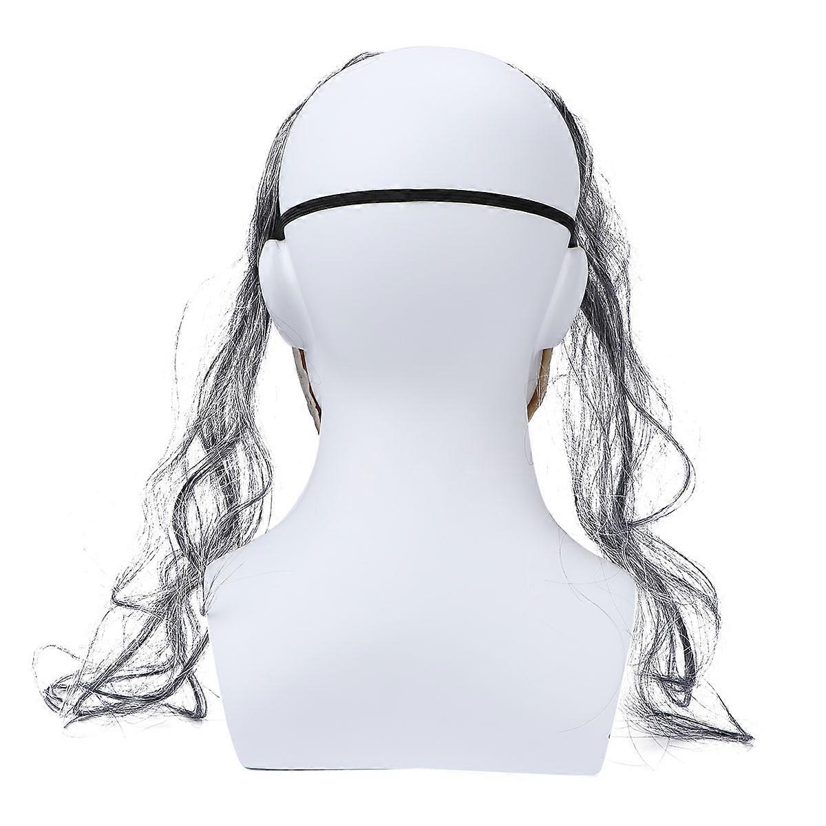 Zombie Halloween Mask with Hair Creepy Horror Design for Costume Parties, Festivals, and Masquerades Lightweight and Breathable