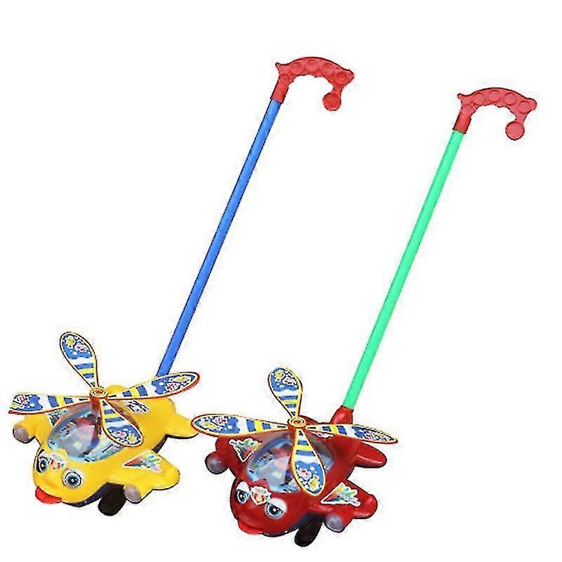 Push Plane Toy Plastic Push Cart For Baby Toddler Learning Walk Toy Airplane Cart zZ
