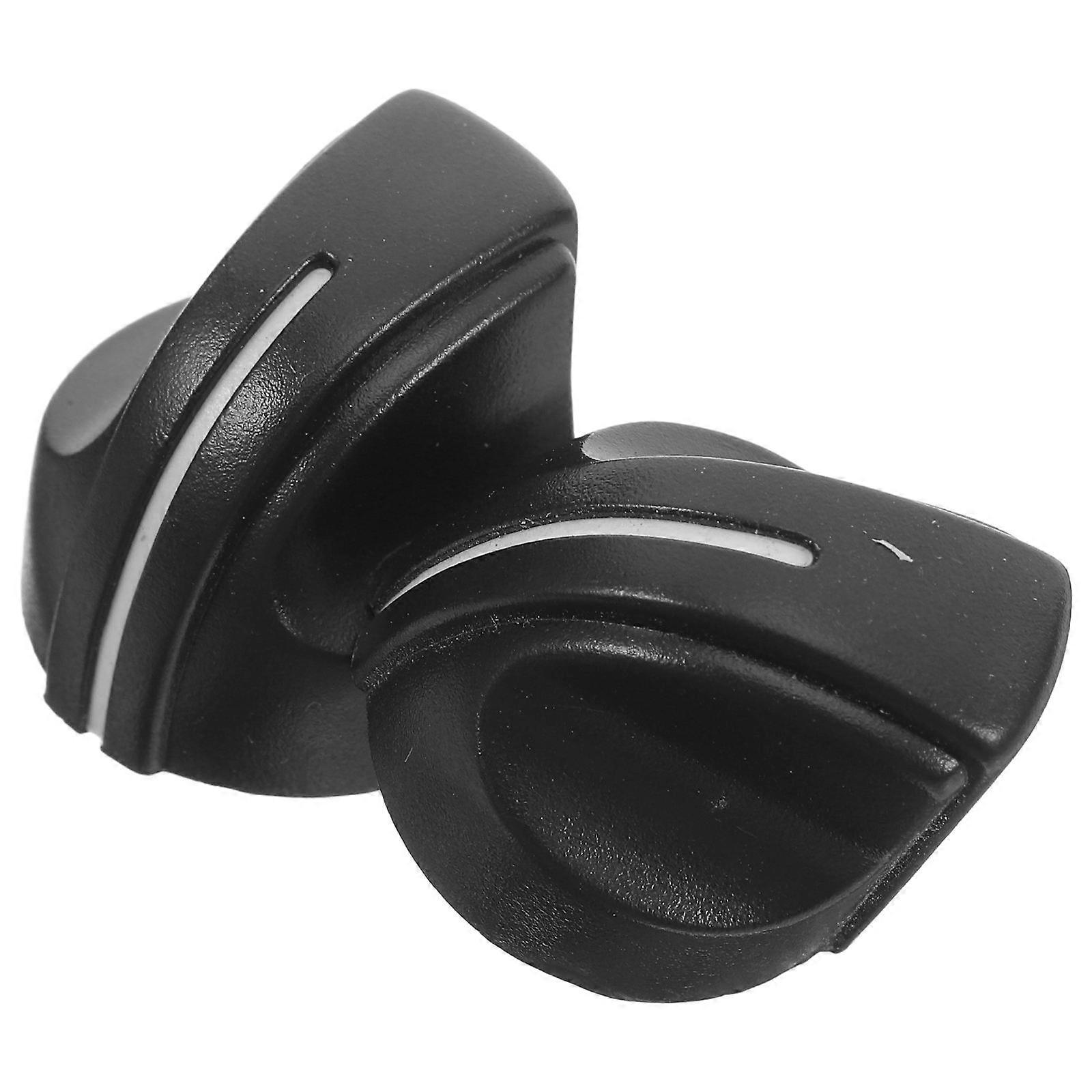 Rotary Knob Fluted Shaft Control Knob For Potentiometer Motor Panel Part Wear Resistant Black Simple Design 2Pcs