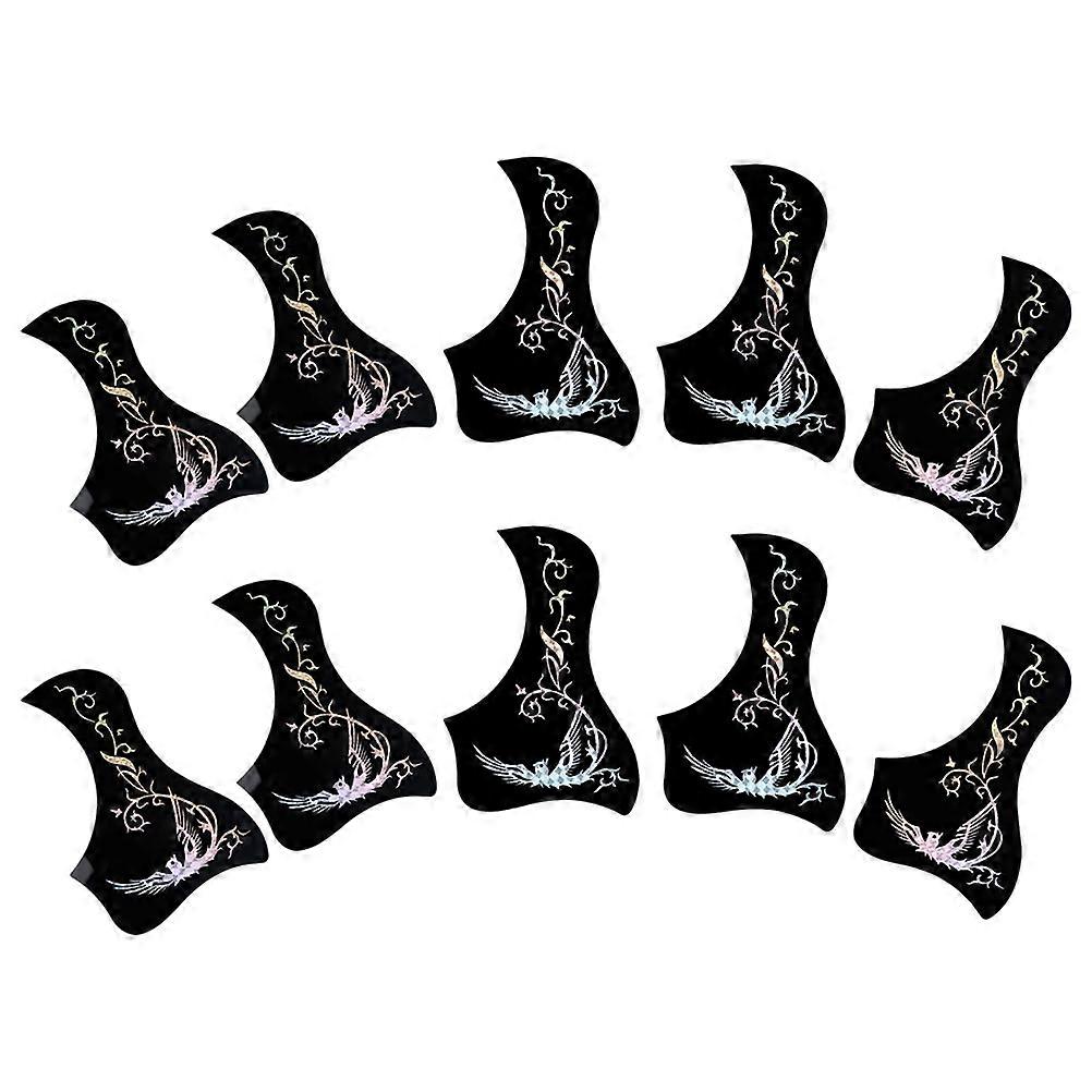 10 قطع من واقيات الغيتار الصوتية لوحات واقية بلاستيكية متينة للقيثارات الشعبية ، مقاومة للخدش ، تصميم سطح أملس