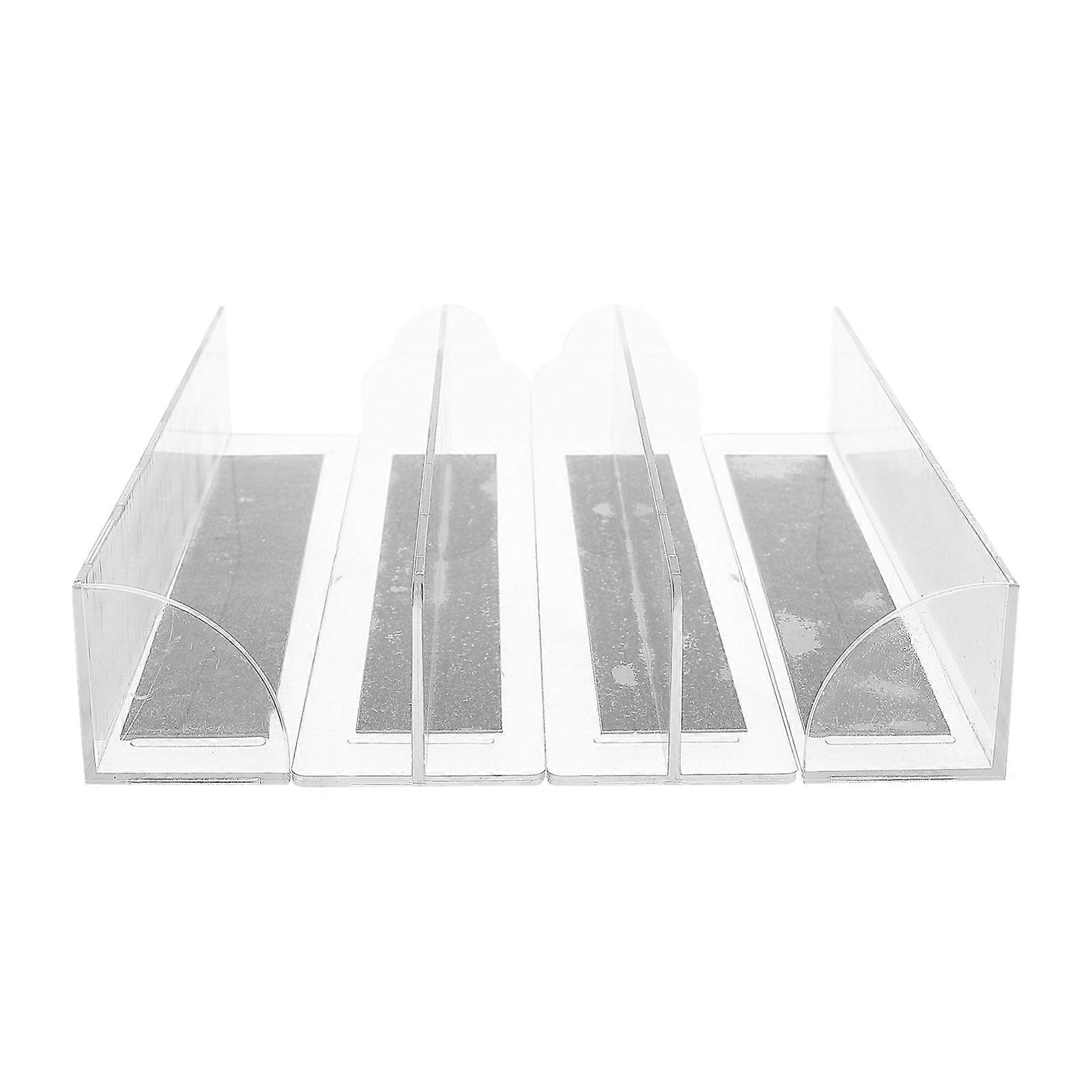 Plastic Shelf Dividers Store Organization Sorting Black Magnet 22x4.5cm 4Pcs
