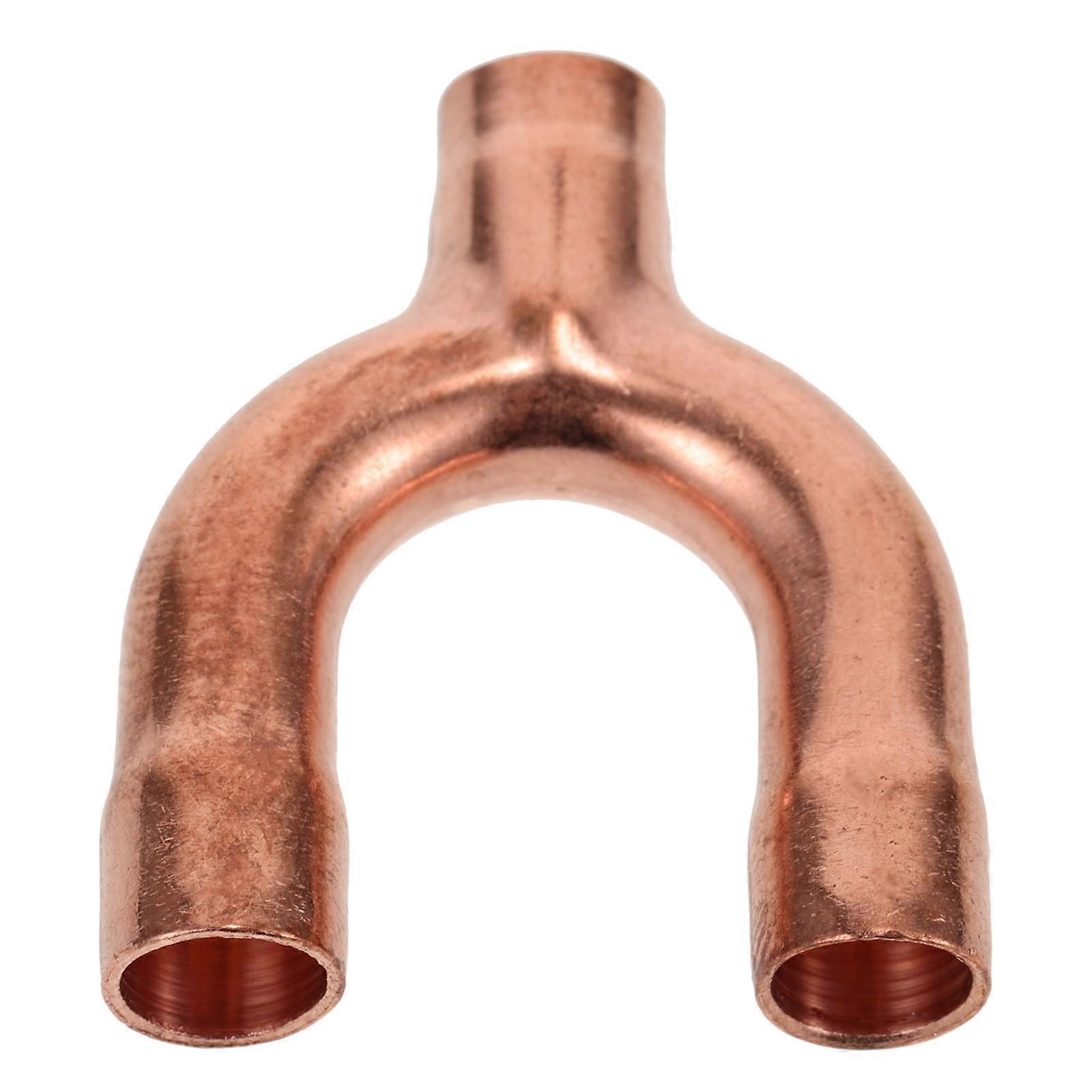 Air Conditioner Y Type Copper Fitting Welding Connector for HVAC, Refrigeration Adapter, Durable, Easy Install, Versatile for Various Lines