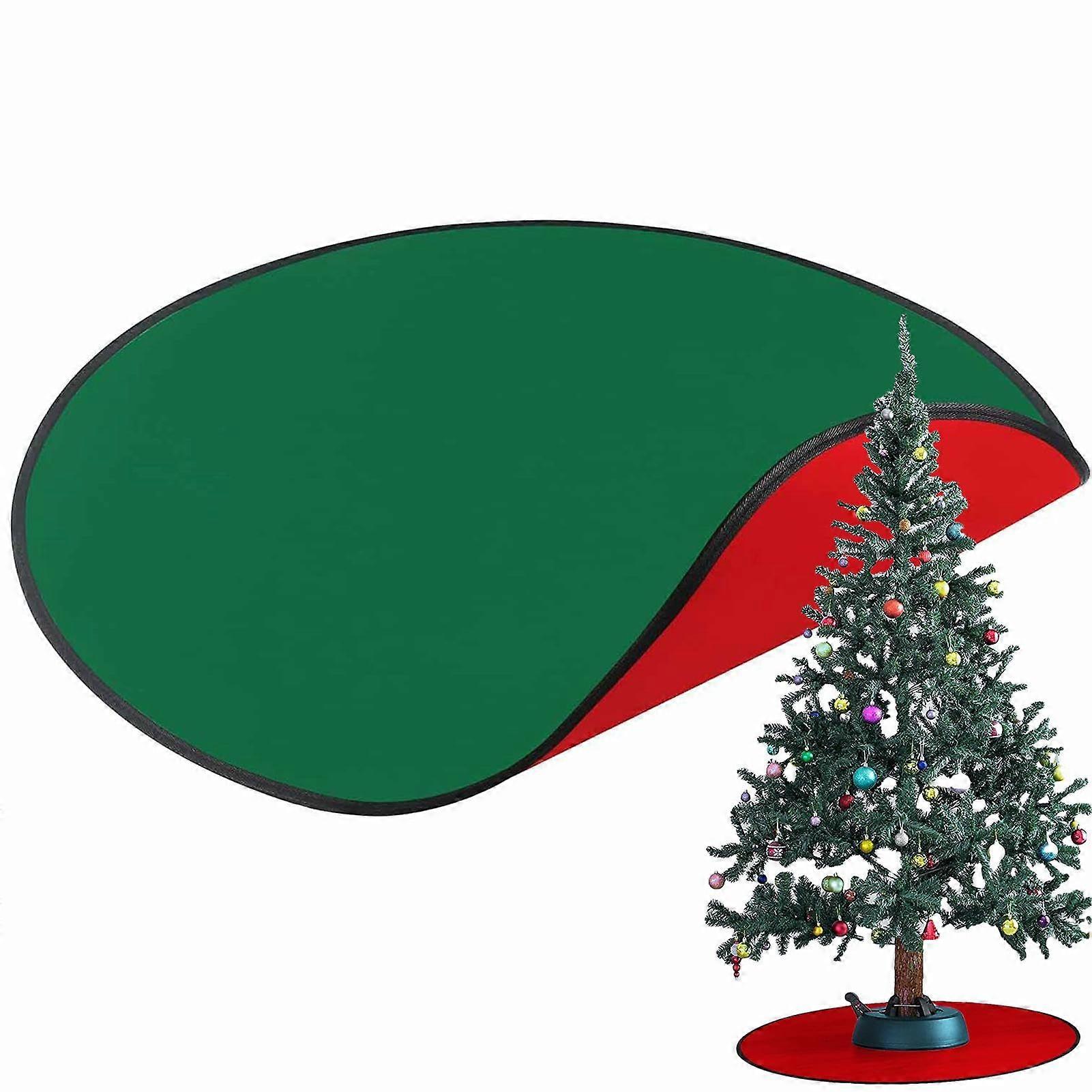 Reversible Christmas Tree Mat, Round Carpets, Floor Protection Mat