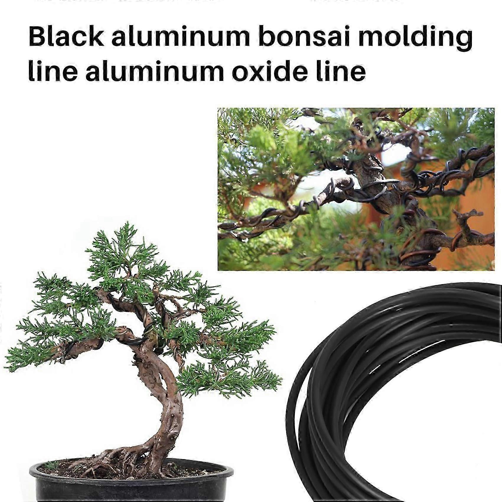 Anodized Aluminum Bonsai Training Wire(5 Sizes,Black)