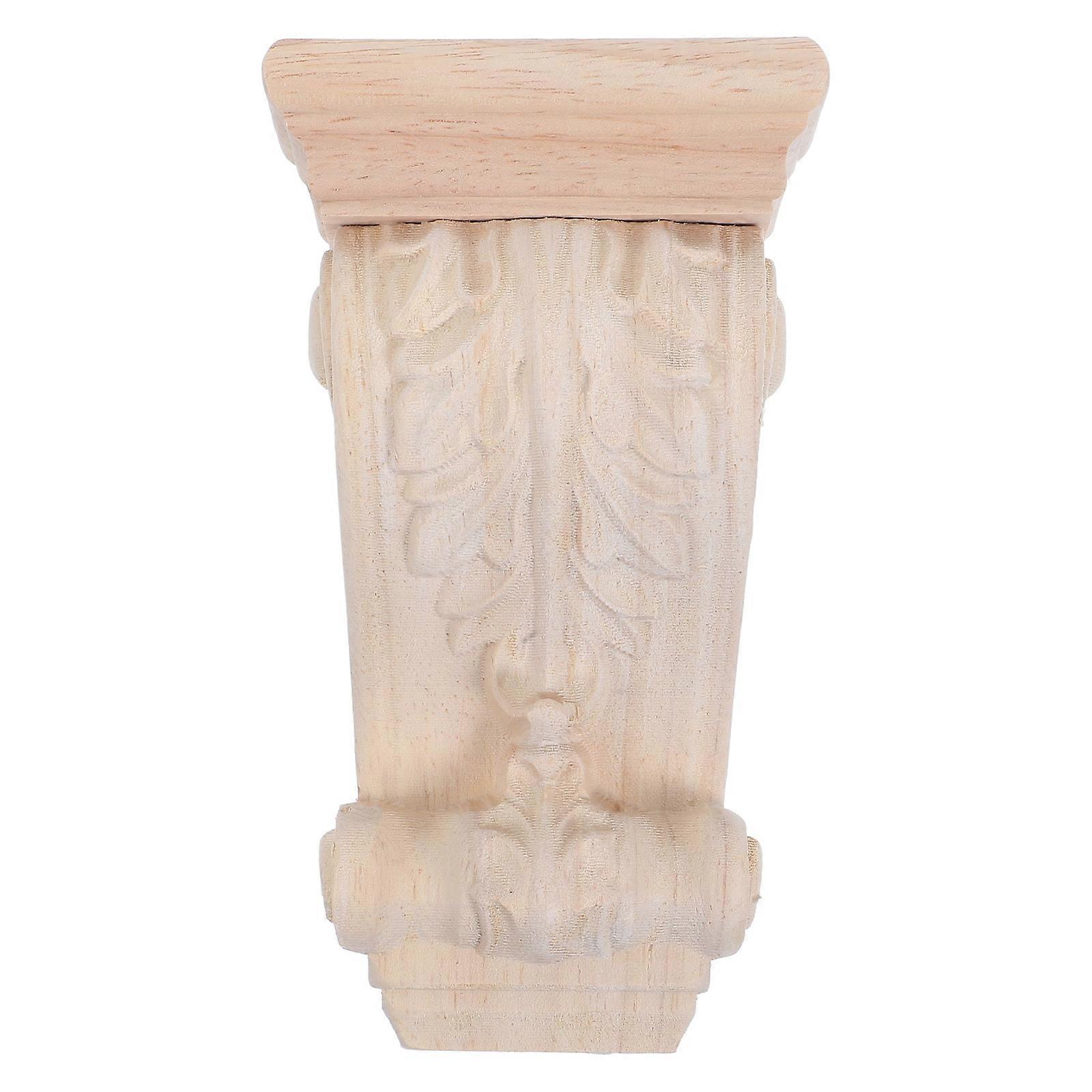 Onlay Applique European Style Wooden Decorative For Diy Projects Khaki 14.20X8.00X5.00CM Diy Decoration 1Set