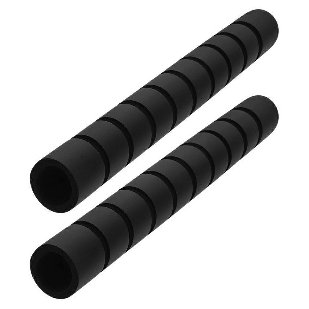 Horizontal Bars Grip Anti Slip Protector Black Color For Exercise Equipment 2Pcs