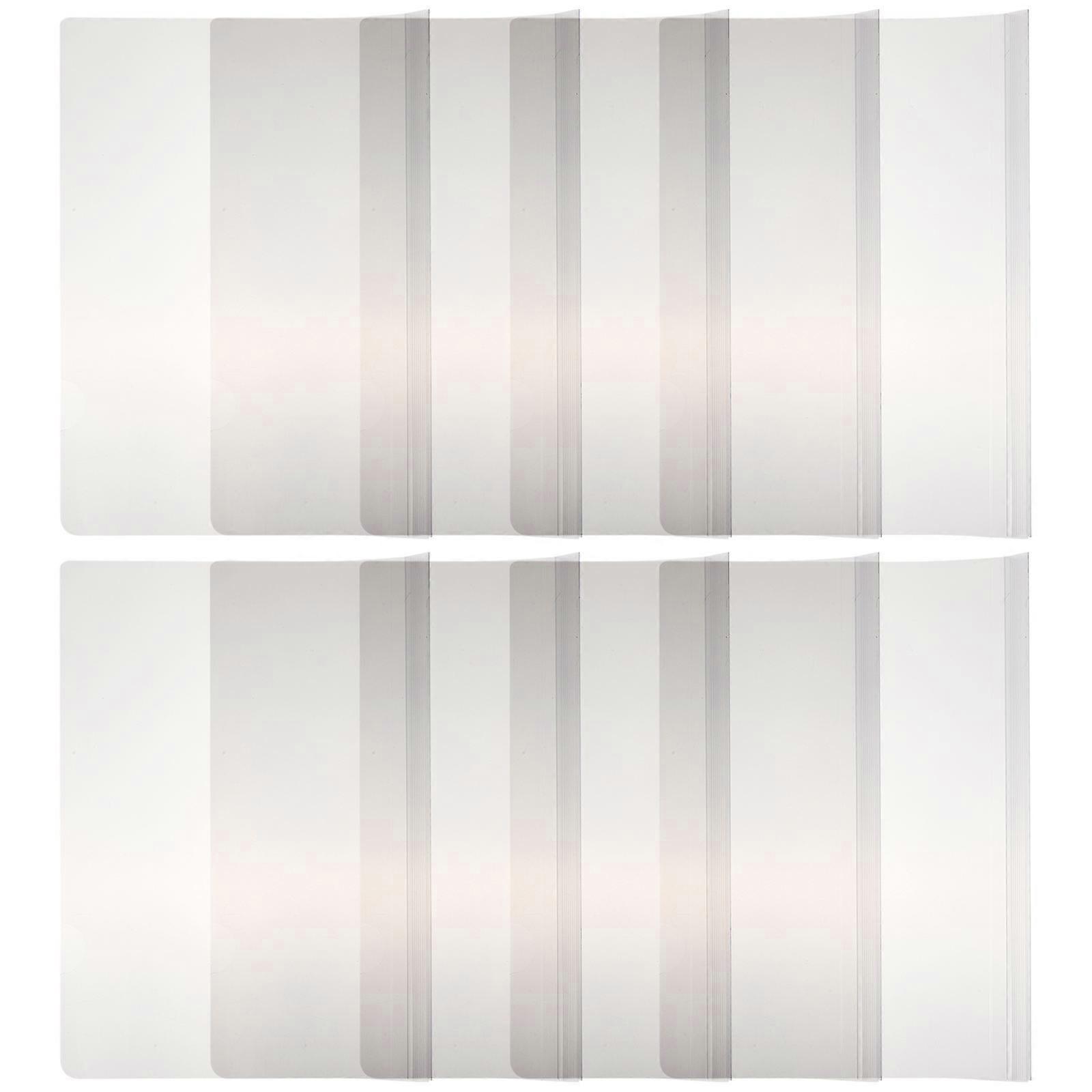 Report Folders Clear Pocket Folders A4 File Organizers Study Documents Rectangular Shape Lightweight for 10Pcs