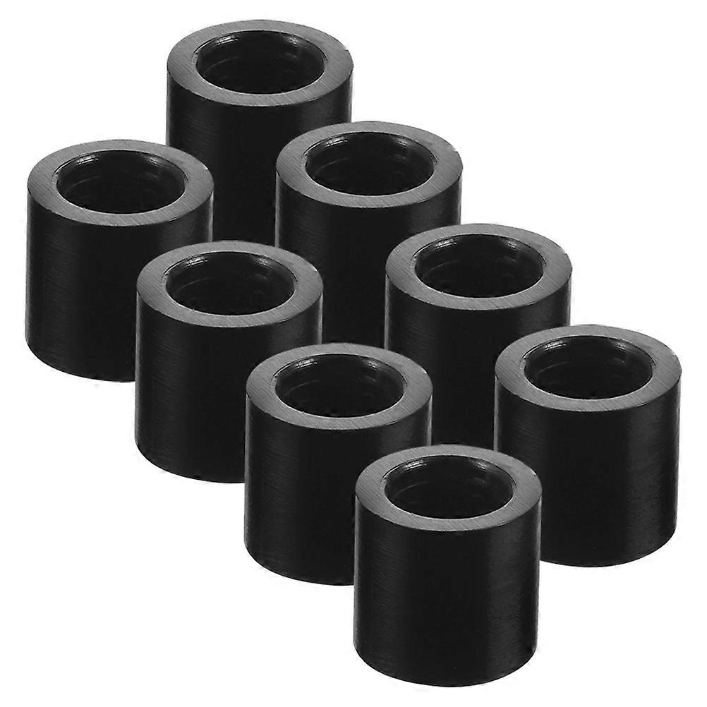 Plastic Pool Ferrules Billiard Cue Replacement Part Compact Pool Stick Tube Black 8Pcs
