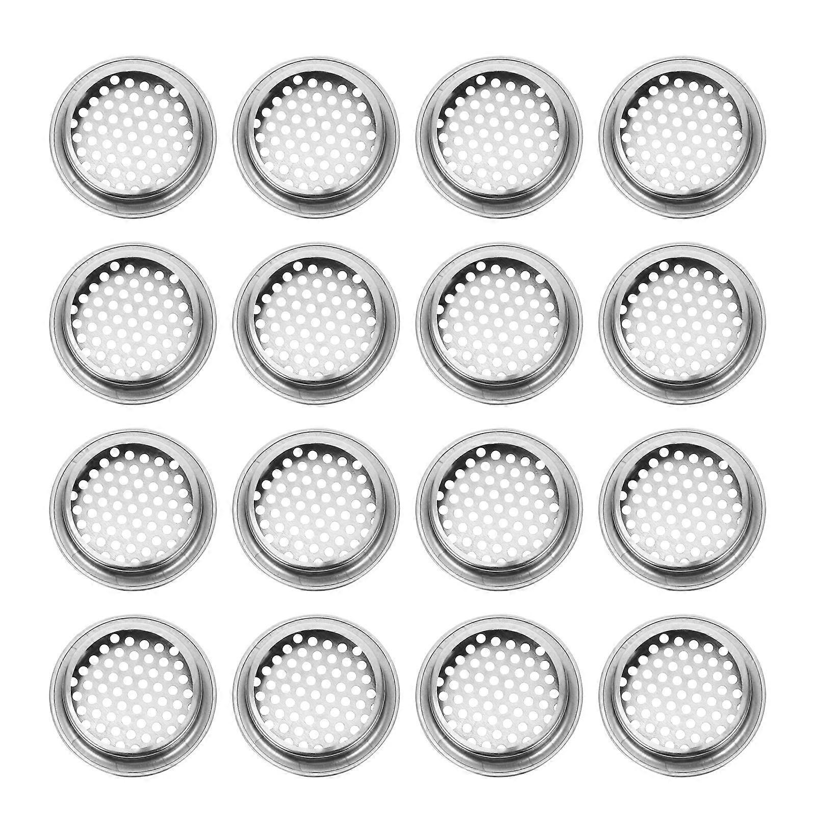 Cabinet Vent Cover Mesh Hole Louver Wardrobe Ventilation Grille Circular Holes Air Circulation 40Pcs