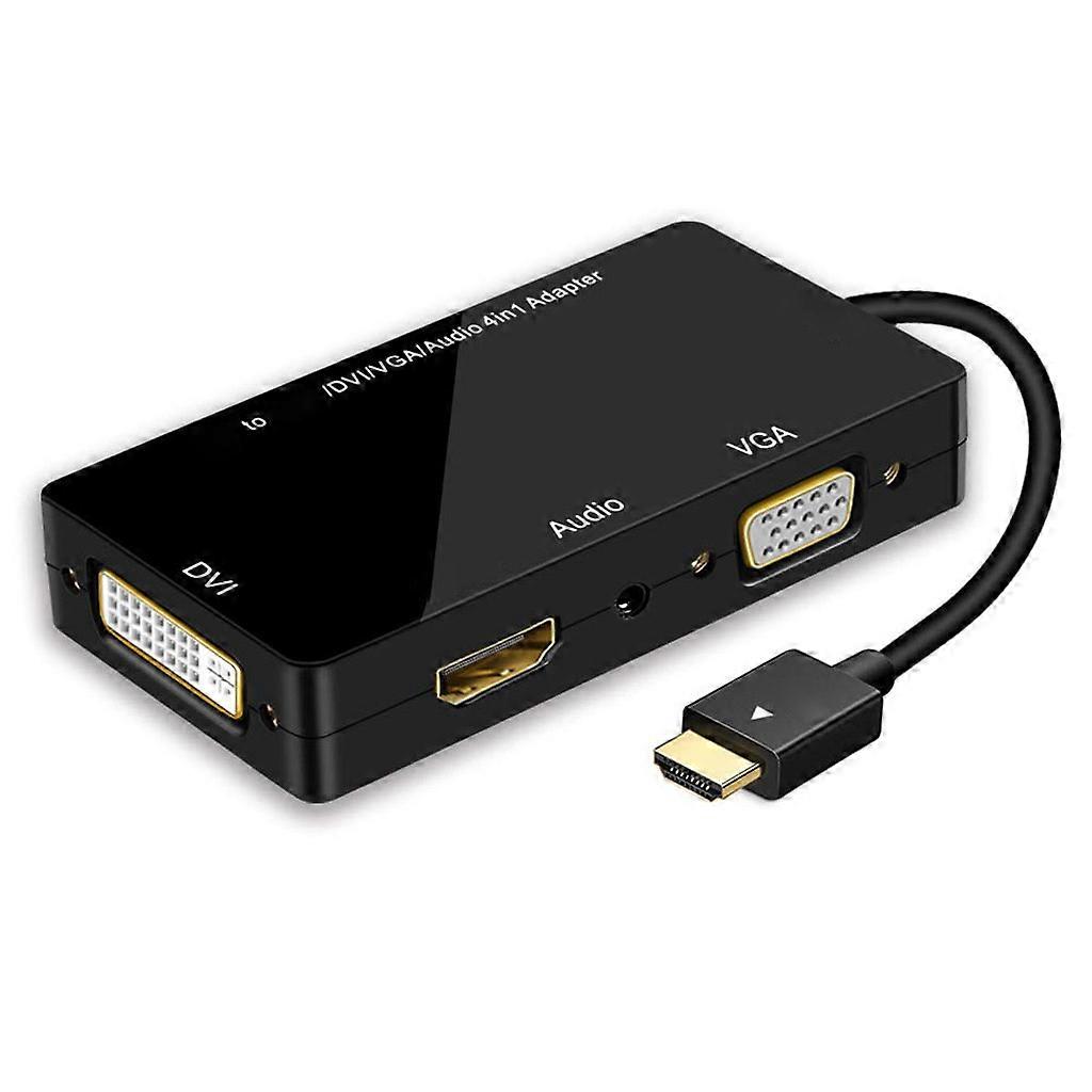 HDMI Splitter to HDMI DVI VGA Audio Converter for Laptop PC Peripherals Computer