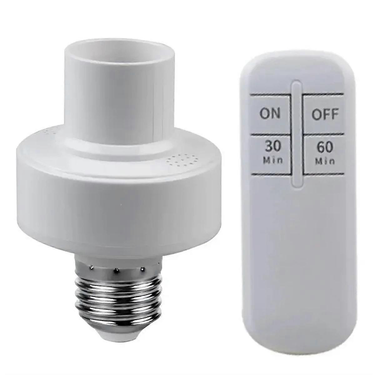 Wireless Remote Control Lamp Holder Timer Switch LED Light Bulb Socket E27 Long Distance 110V
