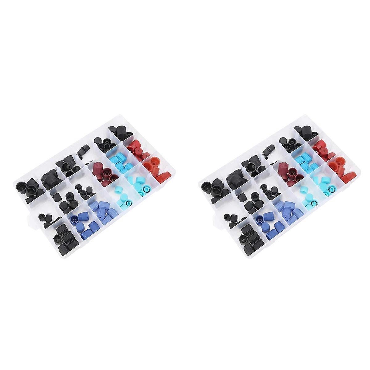 180Pcs Car Air Conditioner Repair Kit Car R134A R12 High and Low Pressure Side AC System Valve Core