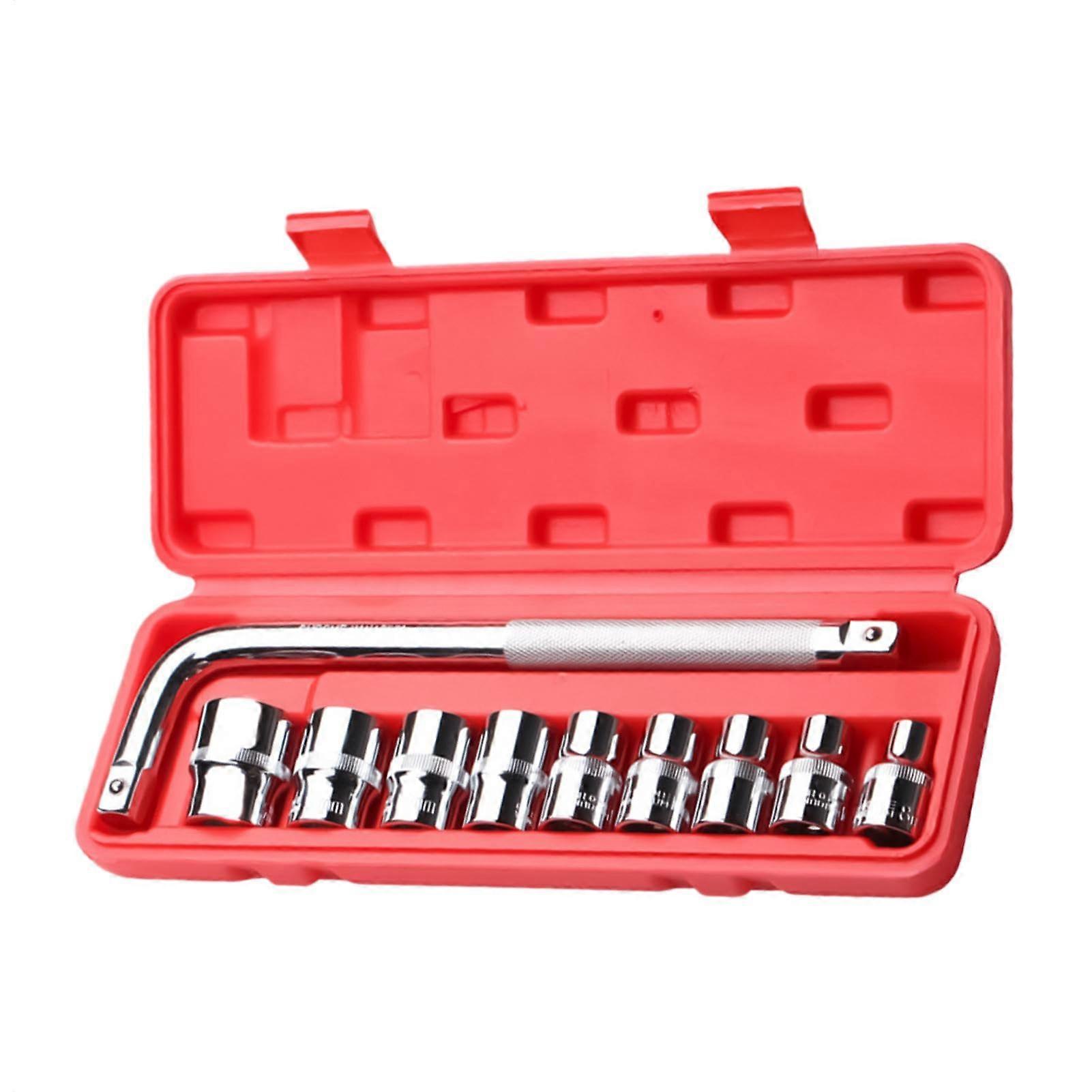 Socket and Socket Set, Socket Set  Socket Set with 1/2 Inch Drive, 10 Piece Wrench Set, Ratchet Hand Tool Set, Mechanical Socket Adapter (for