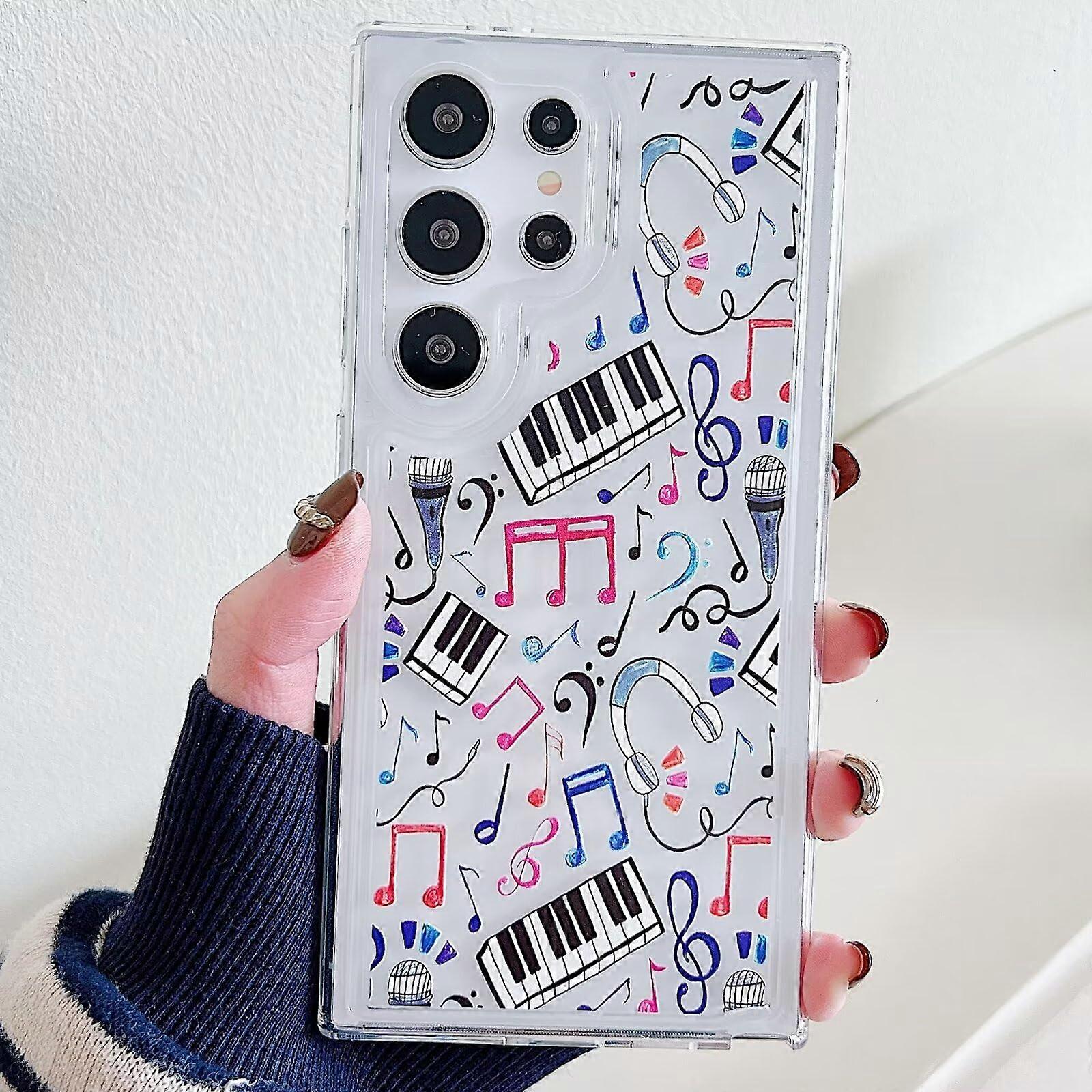 Nadoli Transparent Silicone Case For Samsung Galaxy A14 4G/5G Clear Leopard Design Pattern Shockproof Protective Cover