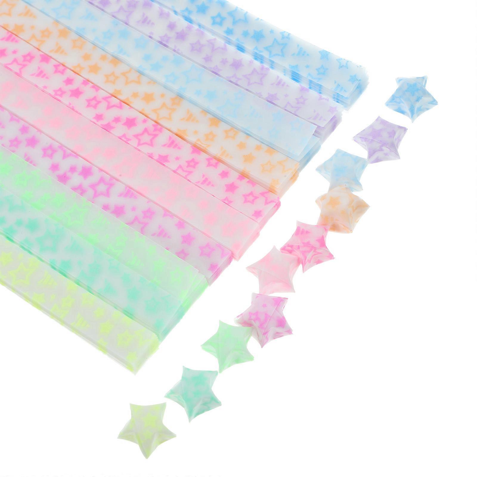 600PCS Multi Color Glow in the Dark Origami Paper for Crafts, DIY Handicrafts, and Creative Projects – Vibrant Sky Colors for Folding and Handmade