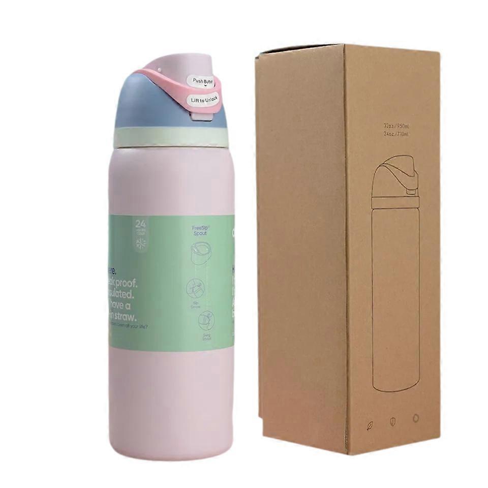 Owala FreeSip geïsoleerde roestvrijstalen waterfles met rietje thermische mok 32OZ