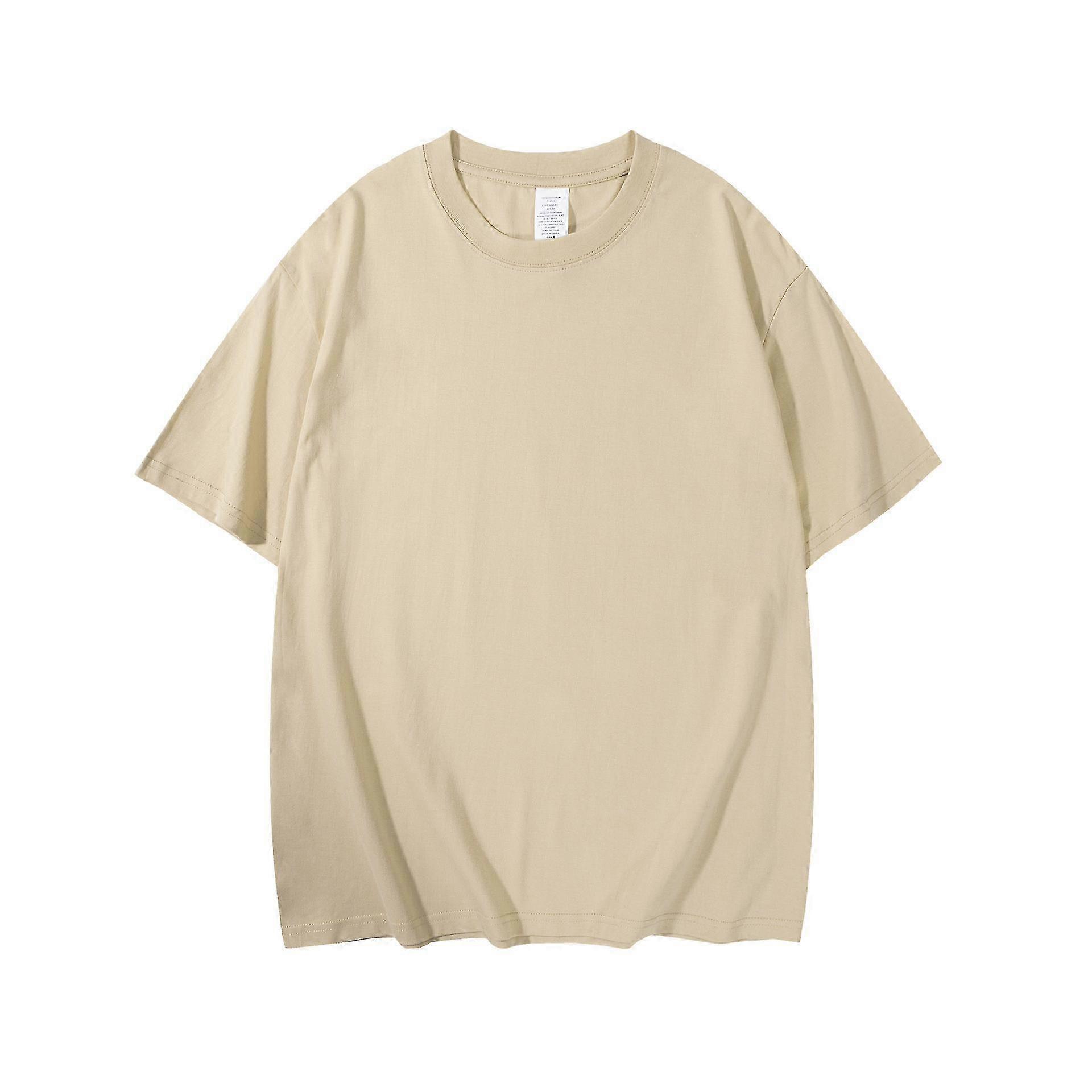 230 جرام قطن خالص بأكمام قصيرة الكتف العادي برقبة مستديرة تي شيرت للرجال