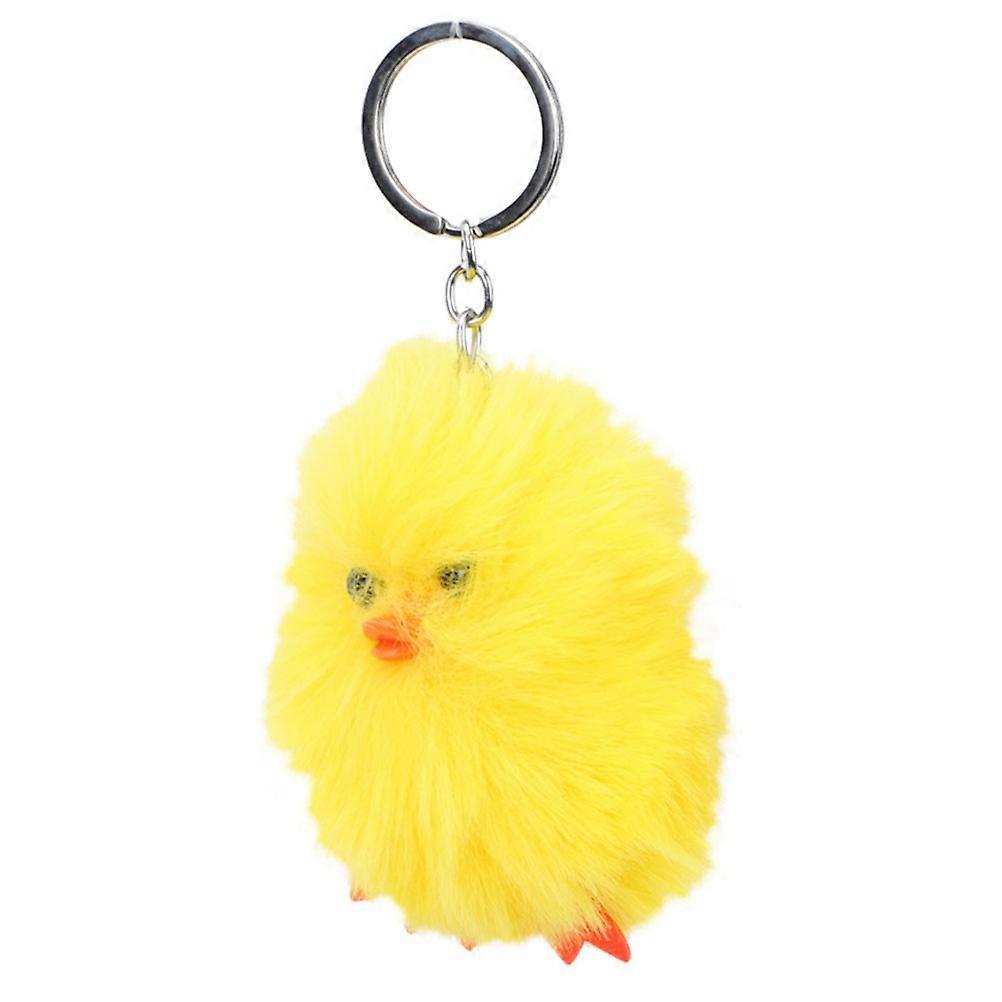 Backpack Hanging Toys Aesthetic Design Chicken Shape Plush Doll Keyring For Everyday Use 1Set