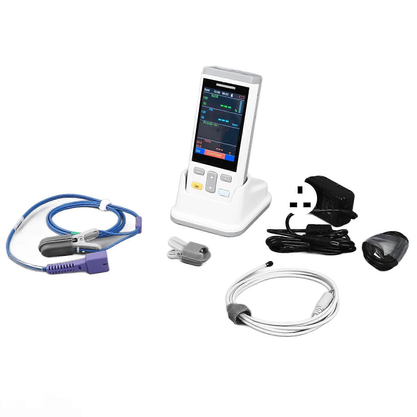Veterinary Pulse Oximeter High Accuracy Portable Handheld Animal SPO2 Monitor for Dog Cat 100‑240V UK Plug
