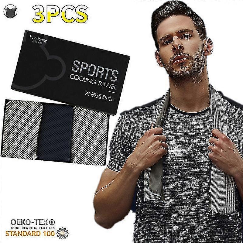 3pcs Microfiber Cooling Ice Towels for Yoga and Sports - Summer Cooling Scarf Set for Gym Use and Icing Towel