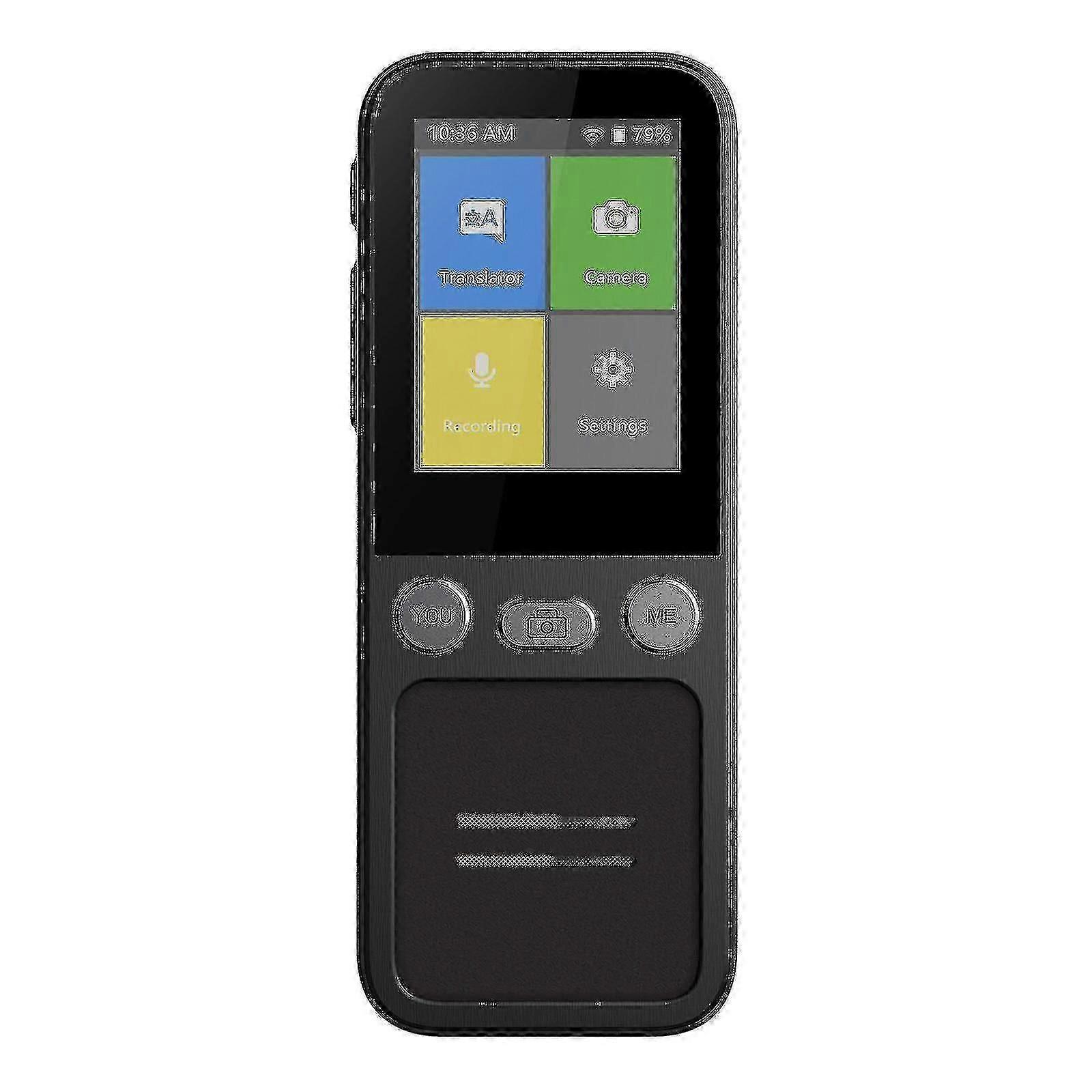 T16 Translator 138 Translation Languages Wifi Voice Input - Black(,)