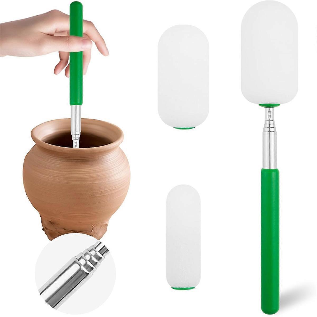 Telescoping Sponge Stick for Pottery,Pottery Sponges for Clay,Removing Excess Water From Tall or Narrow Forms Sticks Rod