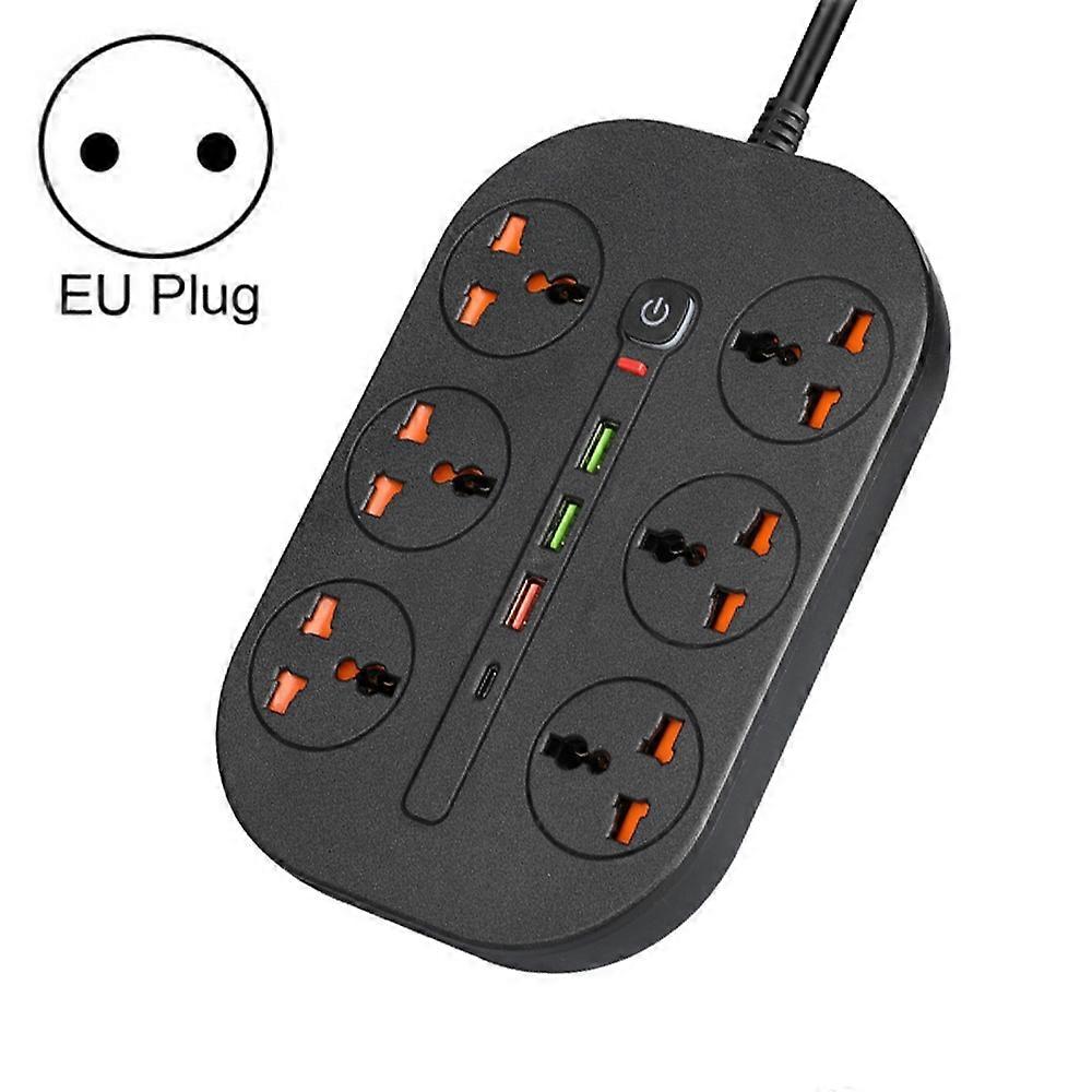 T21 PD3.0 + QC3.0 Multi Hole Row Plug 3000W High Power Socket, EU Plug
