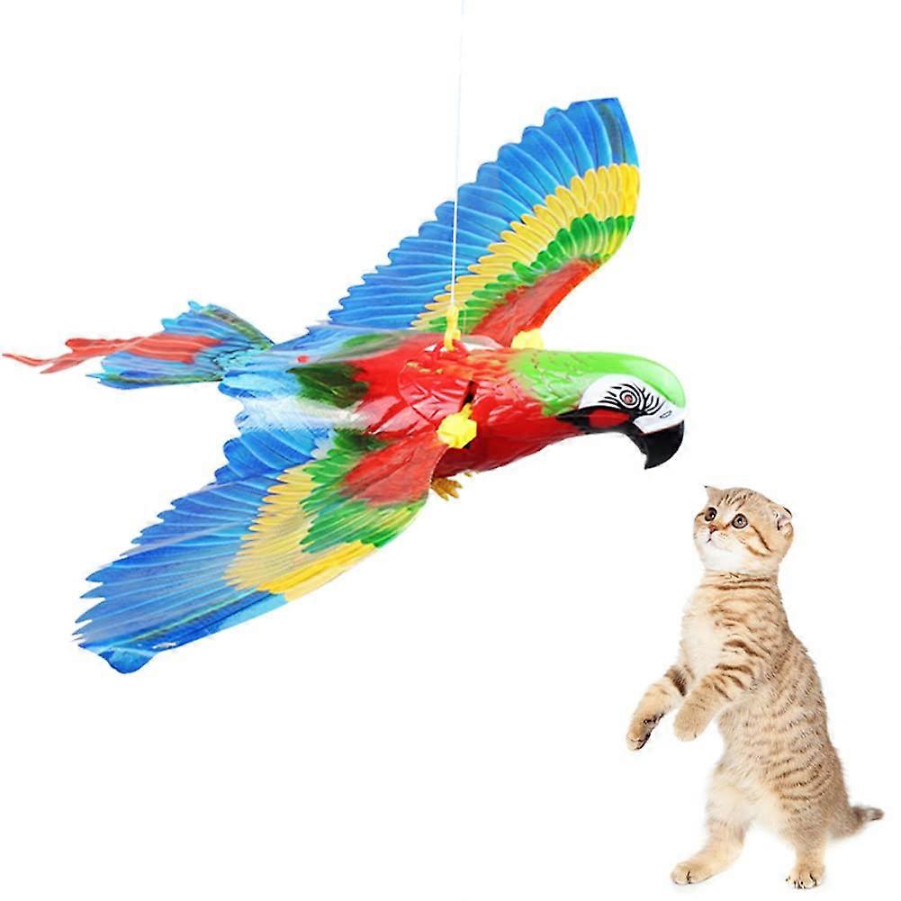 Electric Flying Bird Cat Toy, Interactive, 360 Rotation, Sound and Light, Gift for Cats