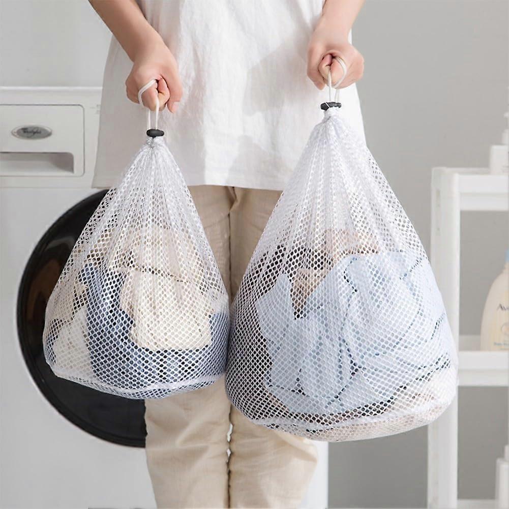 Large mesh laundry bags for washing delicates, socks, and underwear in the washing machine (60 x 80 cm)